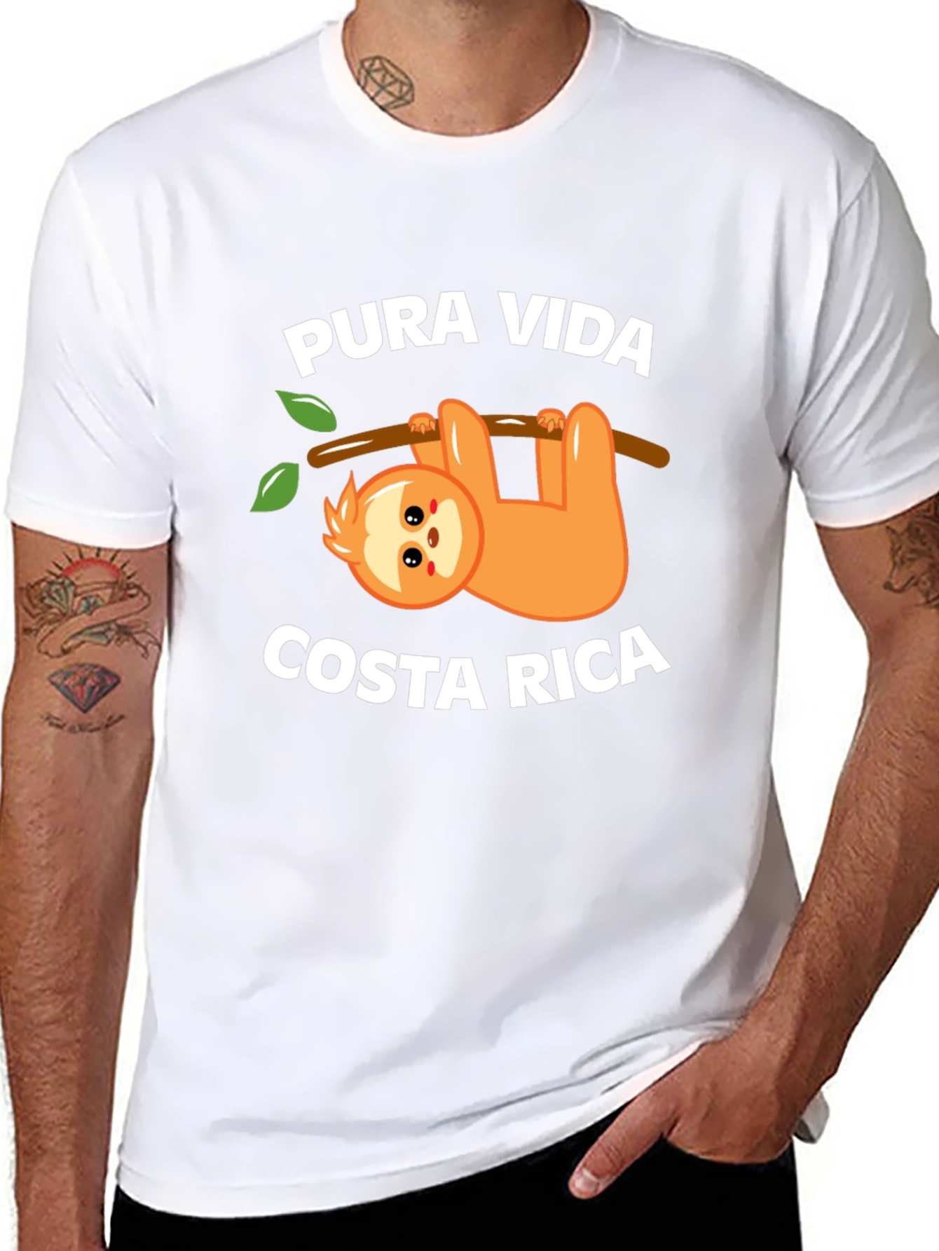 Pura Vida Costa Rica Sloth Graphic T-Shirt