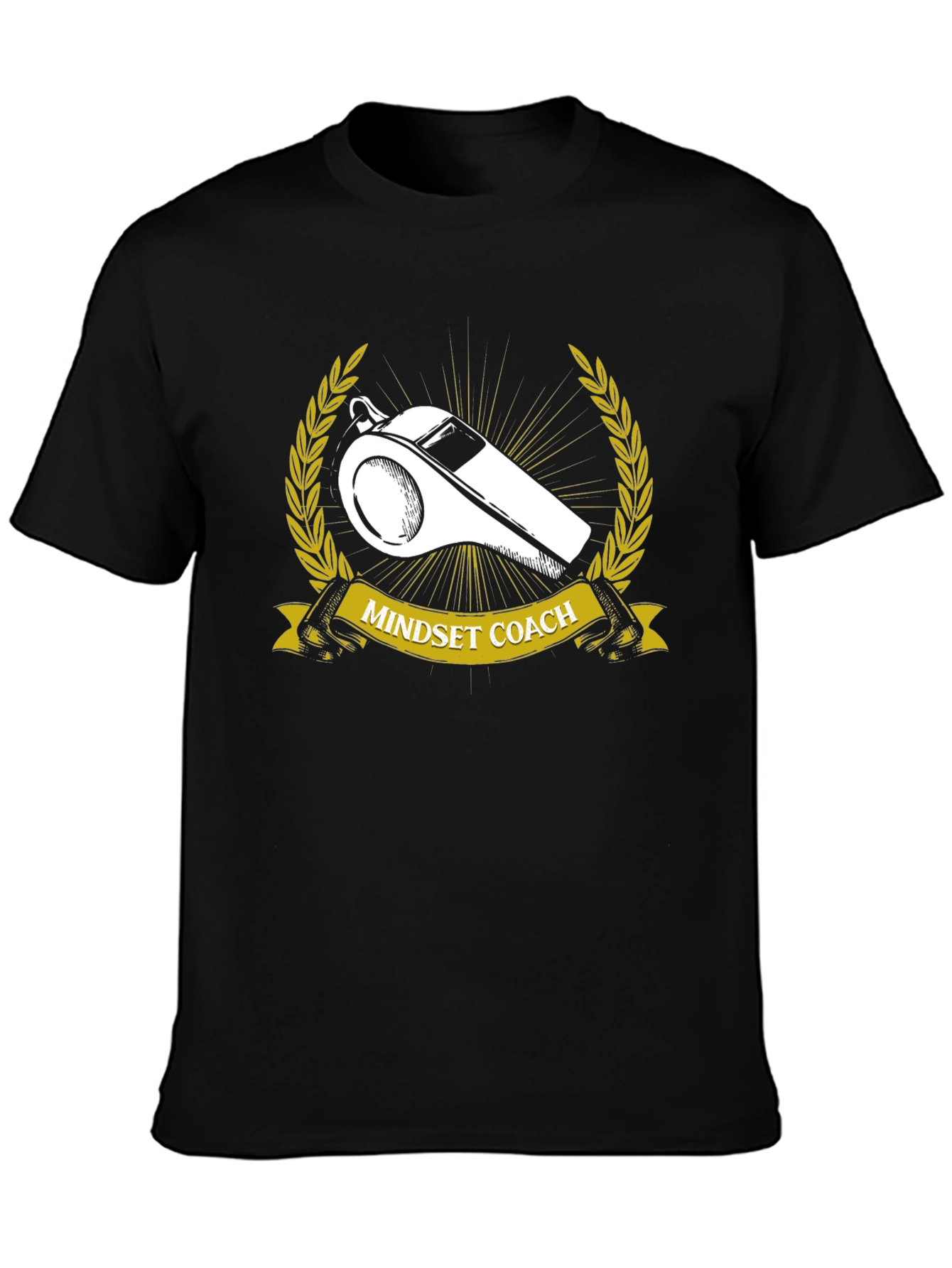 Mindset Coach T-Shirt: Motivational Whistle Design