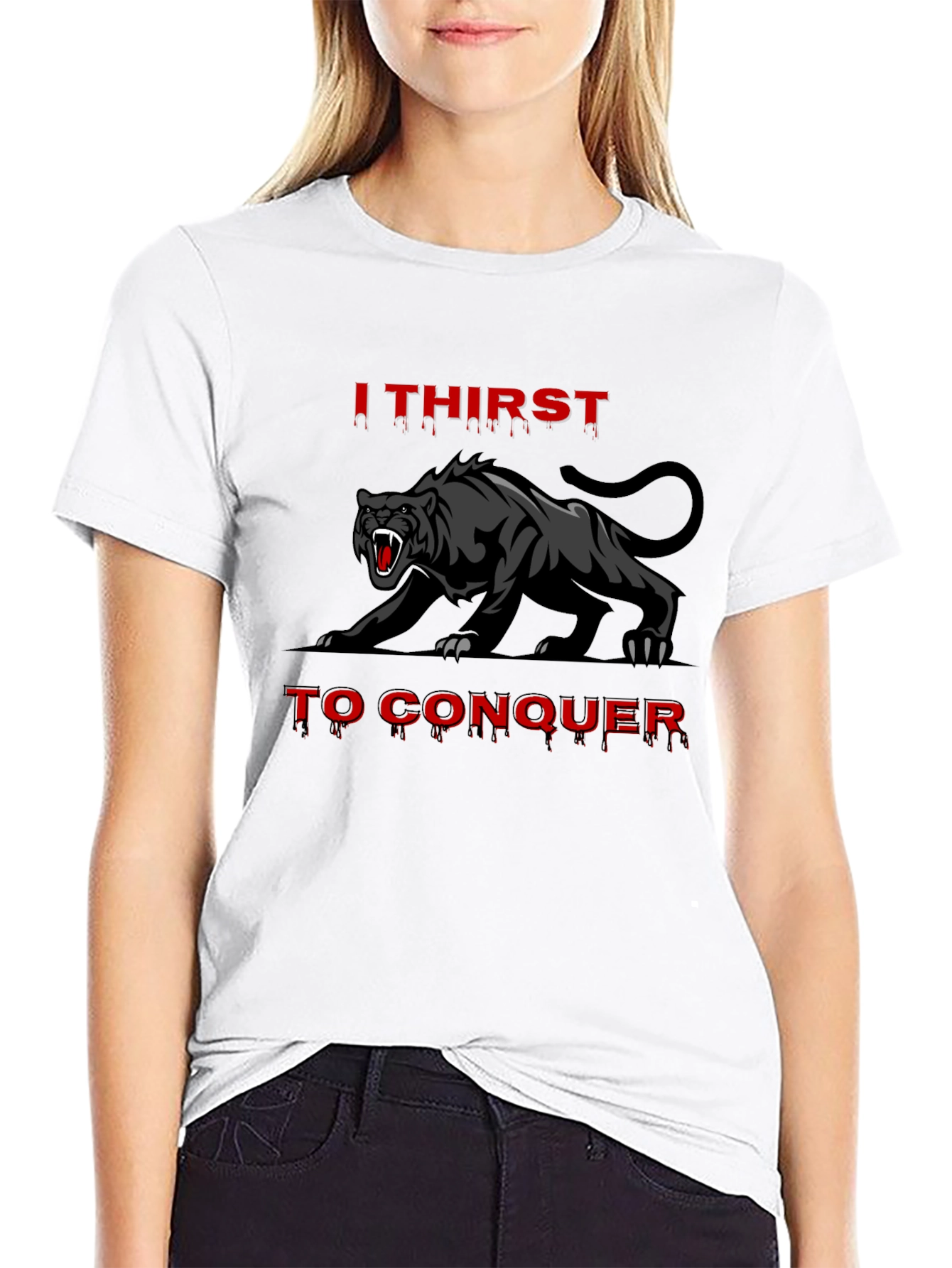 I Thirst To Conquer Black Panther Graphic Tee