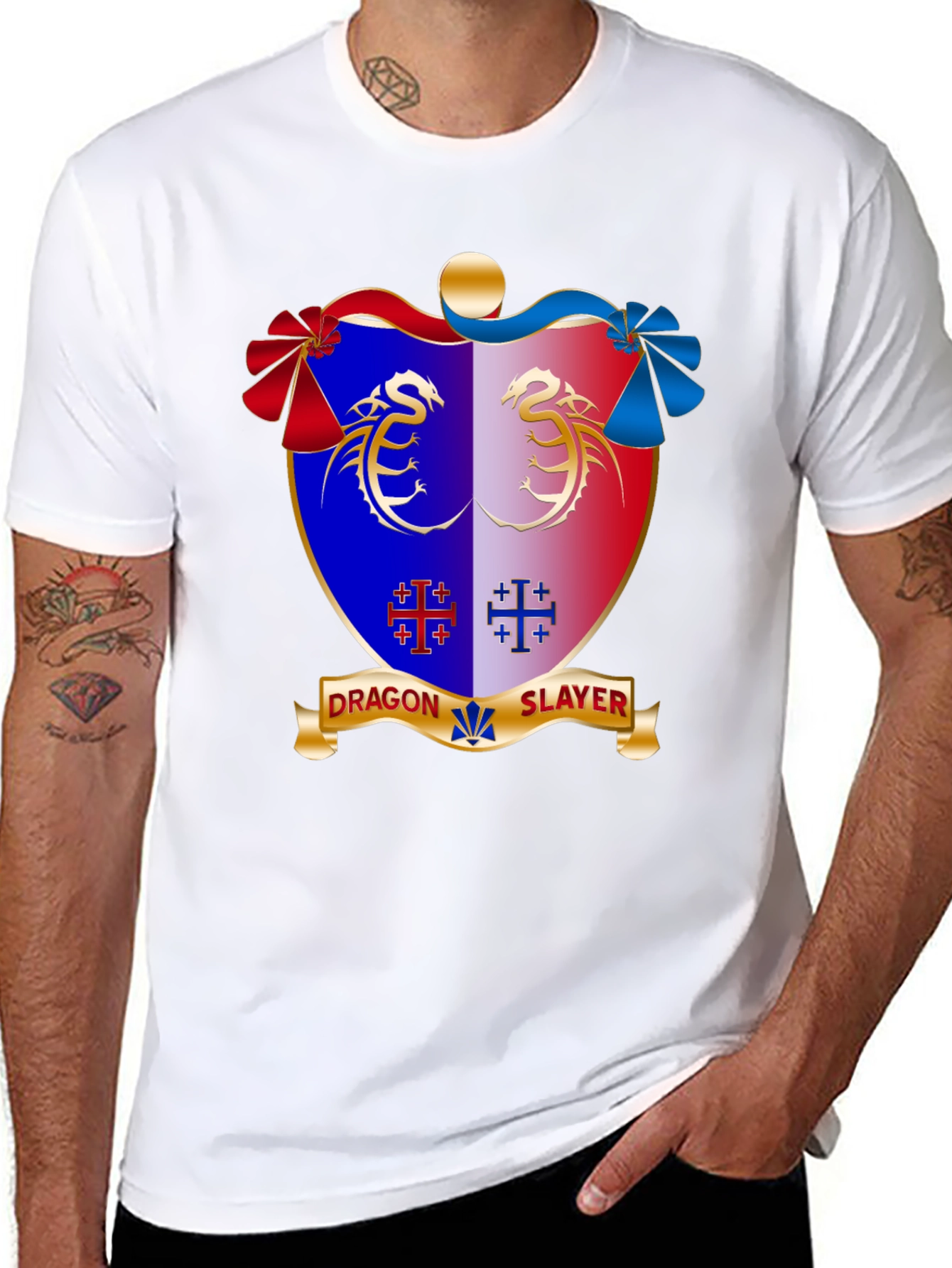 Dragon Slayer Crest Black T-Shirt