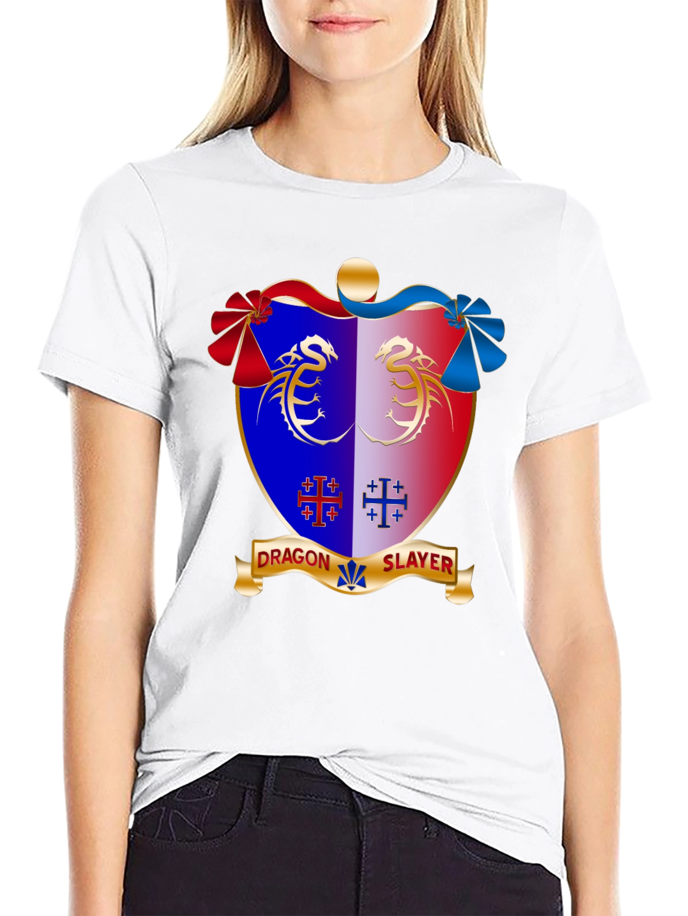 Dragon Slayer Crest Black T-Shirt