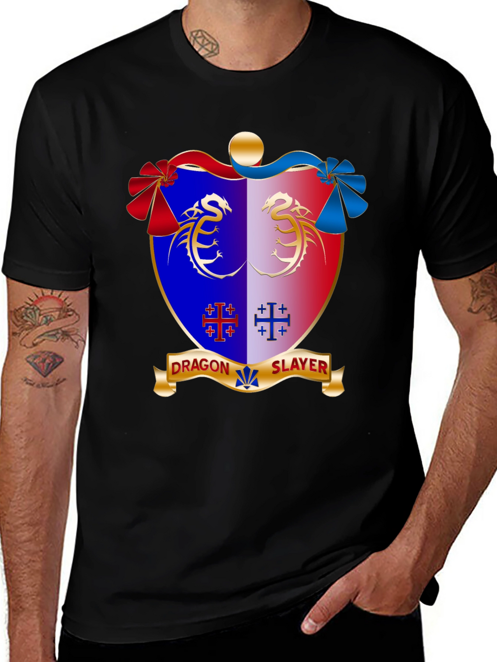 Dragon Slayer Crest Black T-Shirt