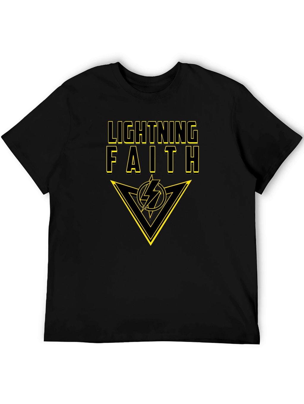 Lightning Faith Black T-Shirt - Bold Graphic Tee