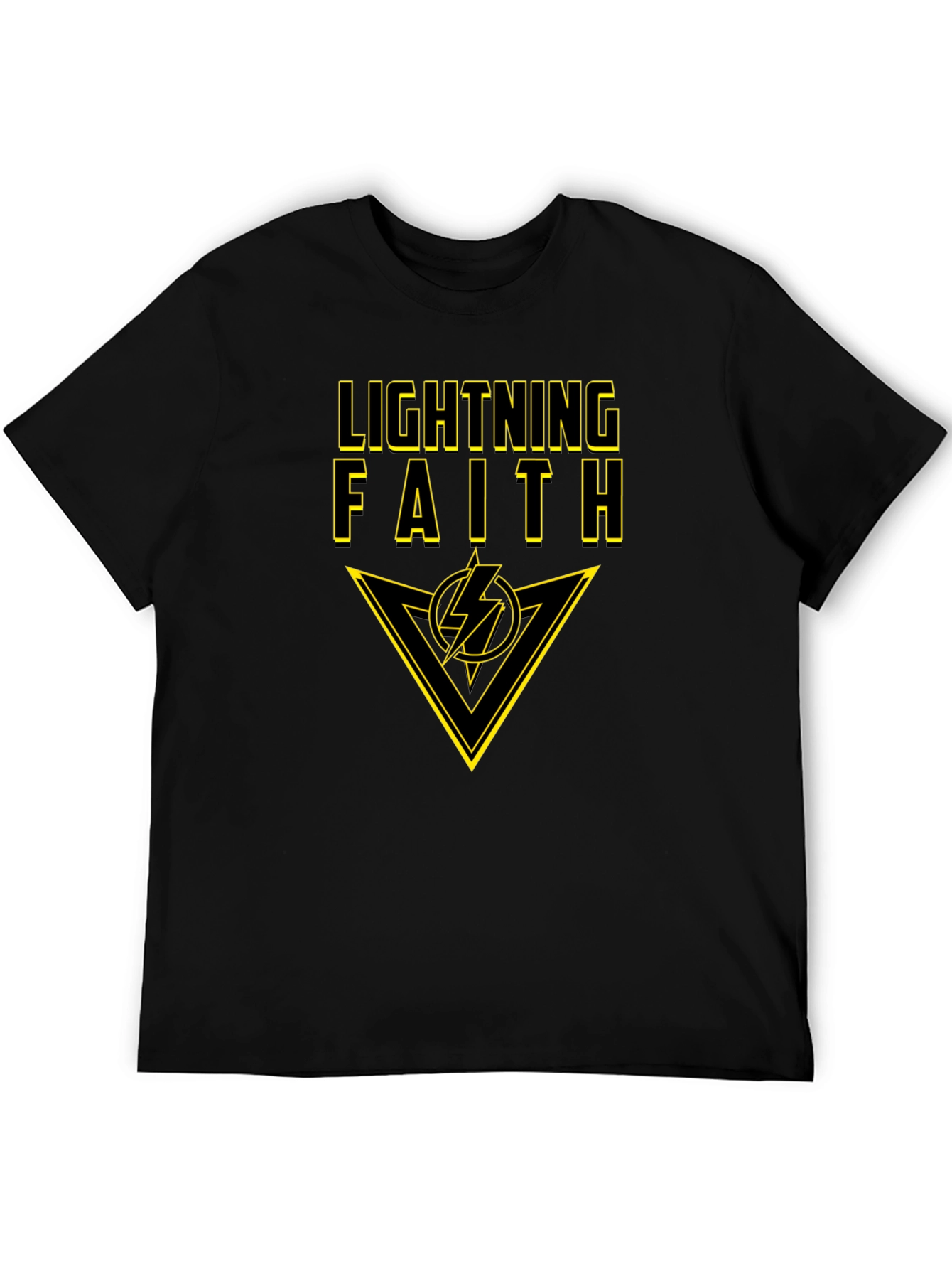 Lightning Faith Black T-Shirt - Bold Graphic Tee