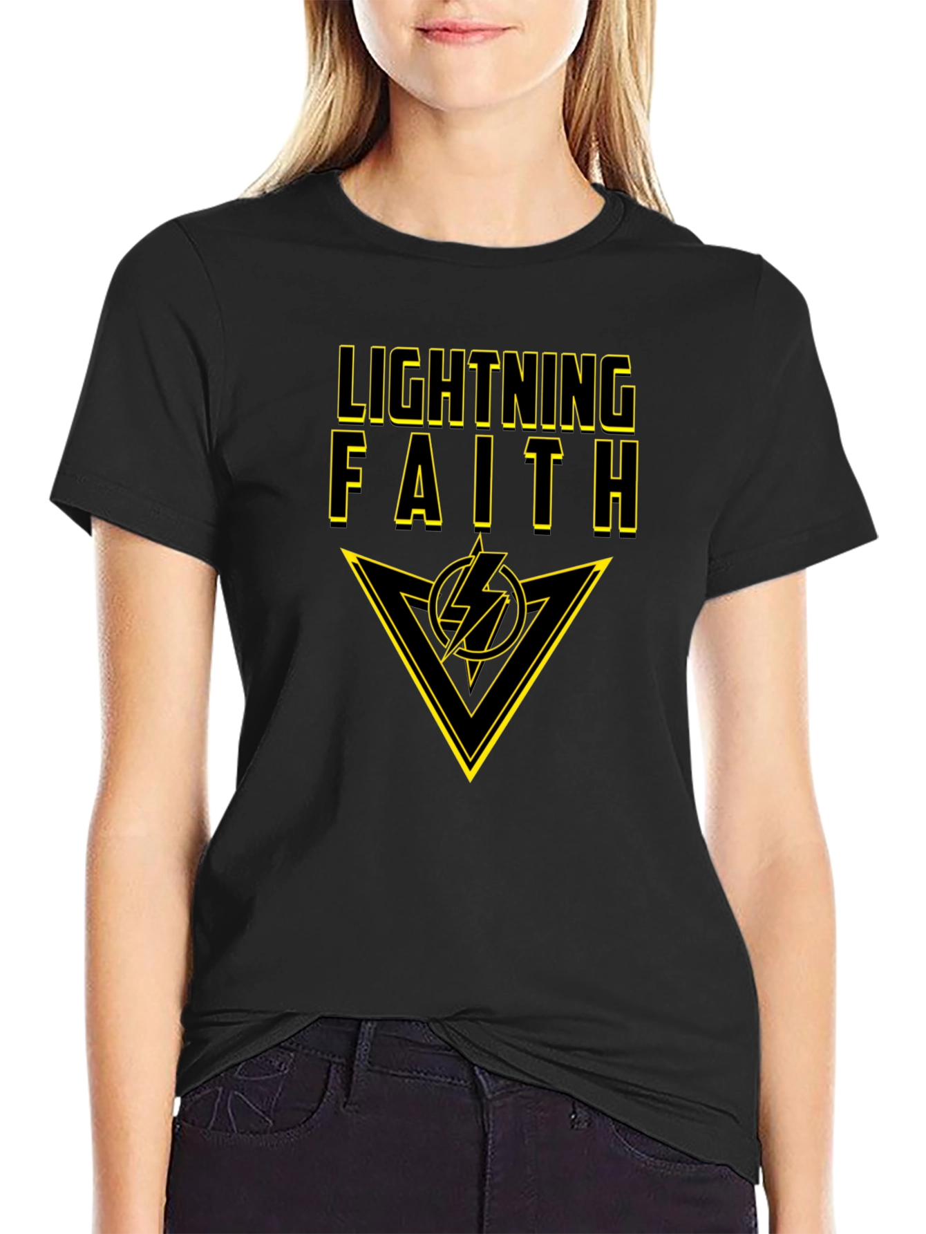 Lightning Faith Black T-Shirt - Bold Graphic Tee
