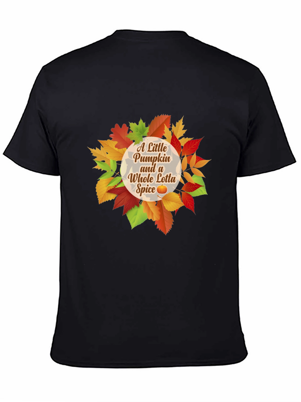 Pumpkin Spice T-Shirt - Autumn Leaves Design