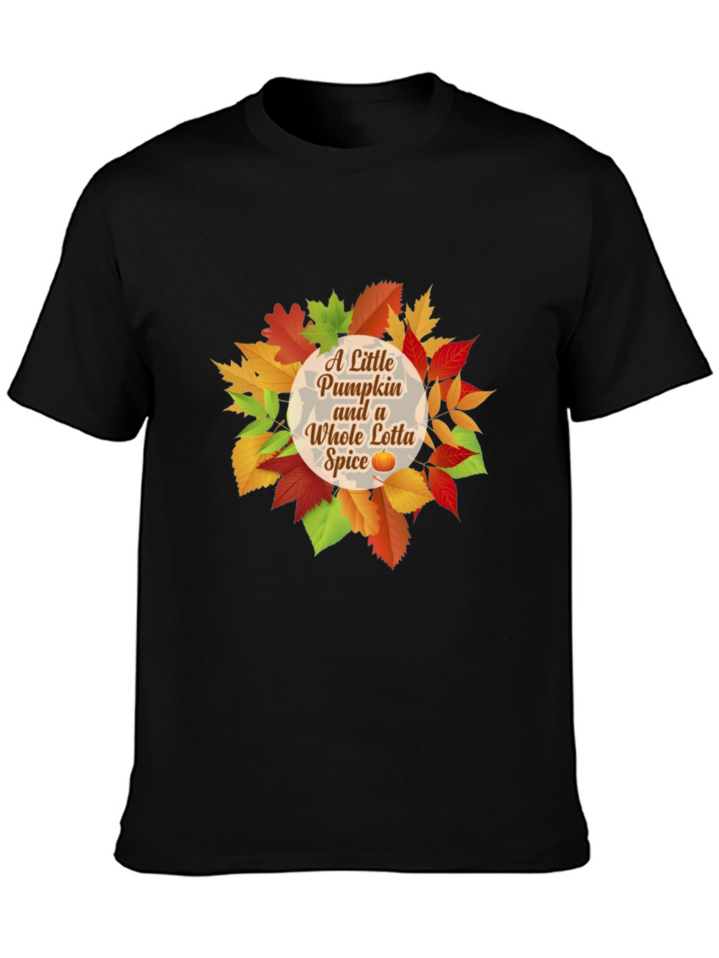 Pumpkin Spice T-Shirt - Autumn Leaves Design