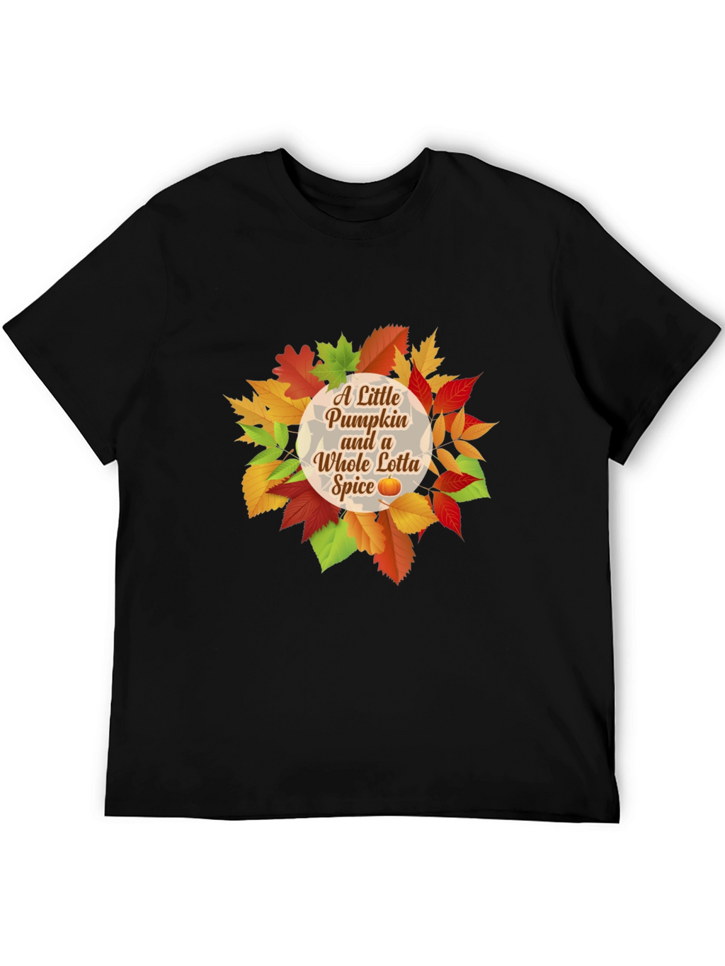 Pumpkin Spice T-Shirt - Autumn Leaves Design