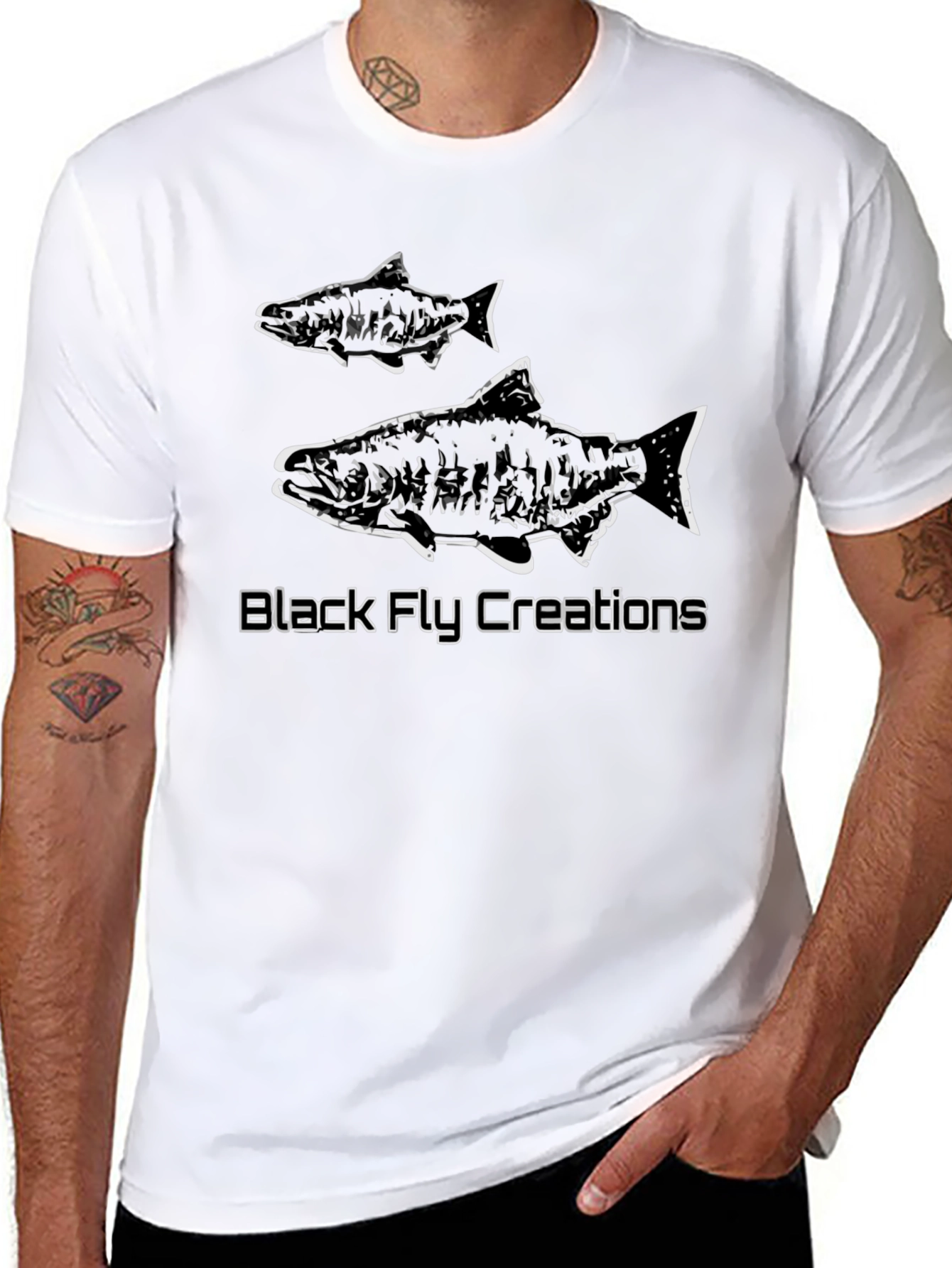 Black Fly Creations Graphic Tee - Fishing Design
