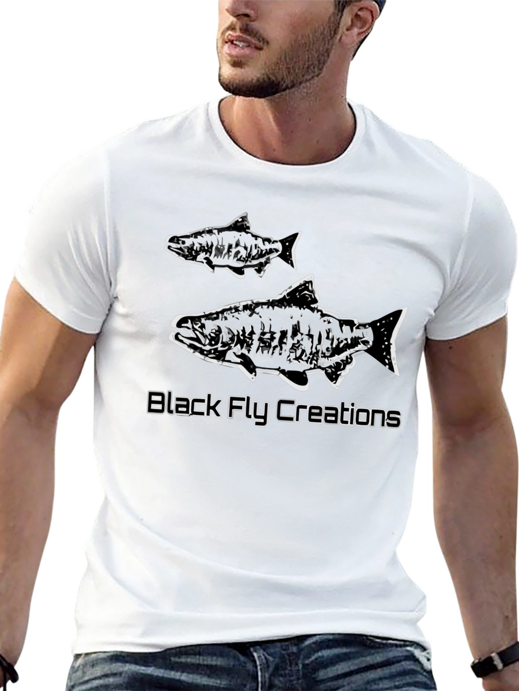 Black Fly Creations Graphic Tee - Fishing Design