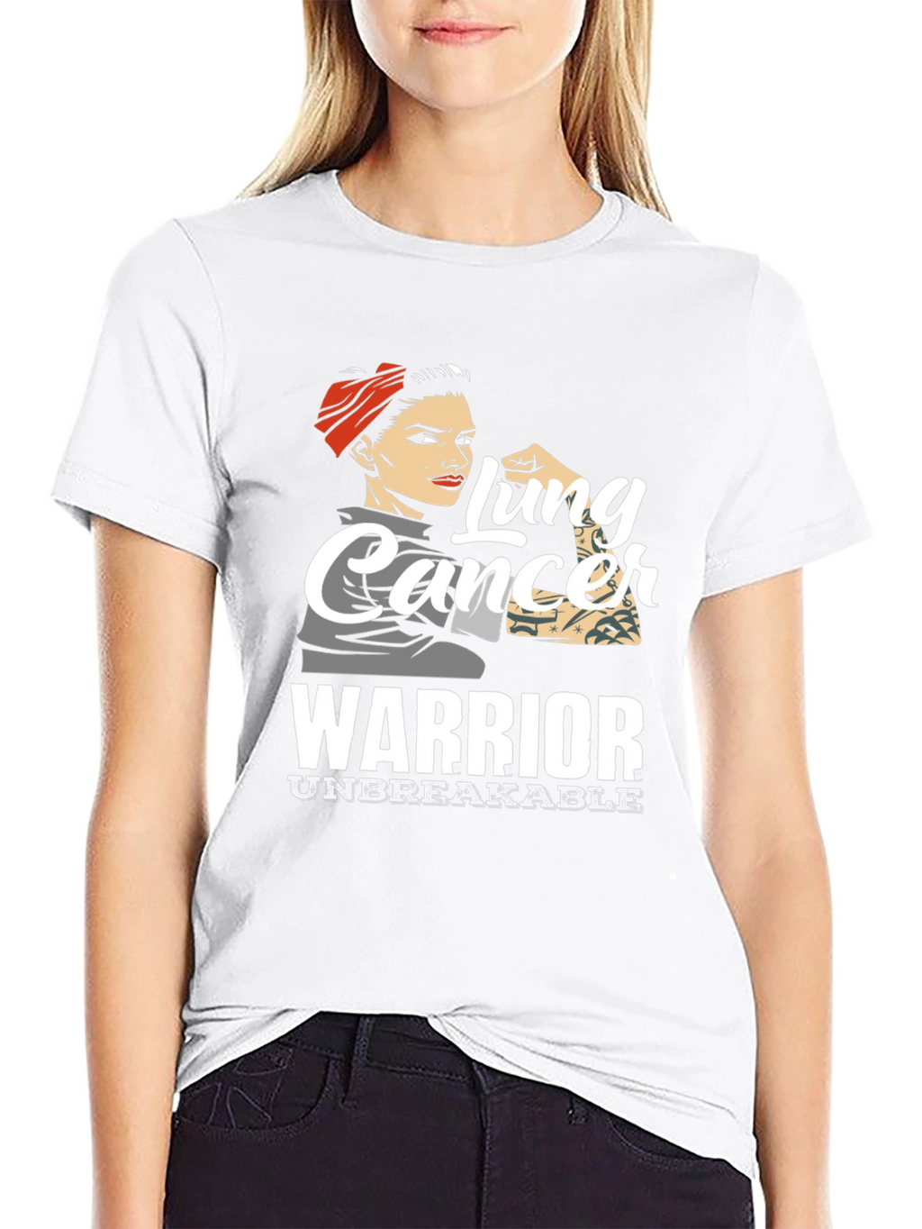 Lung Cancer Warrior T-Shirt - Unbreakable Strength