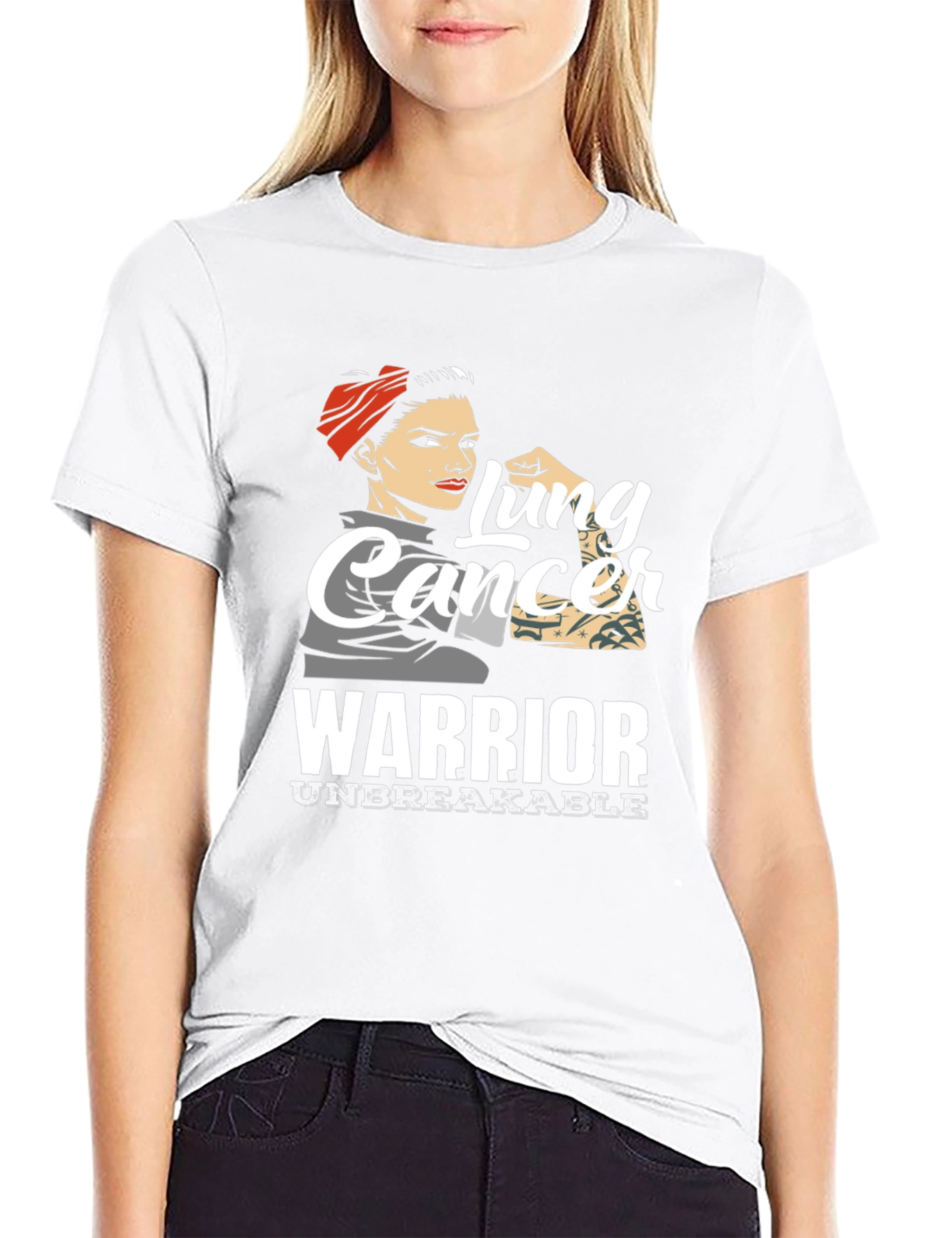 Lung Cancer Warrior T-Shirt - Unbreakable Strength