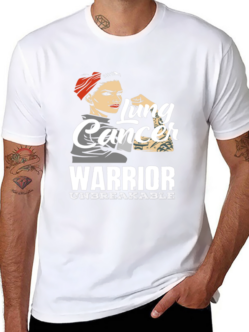 Lung Cancer Warrior T-Shirt - Unbreakable Strength