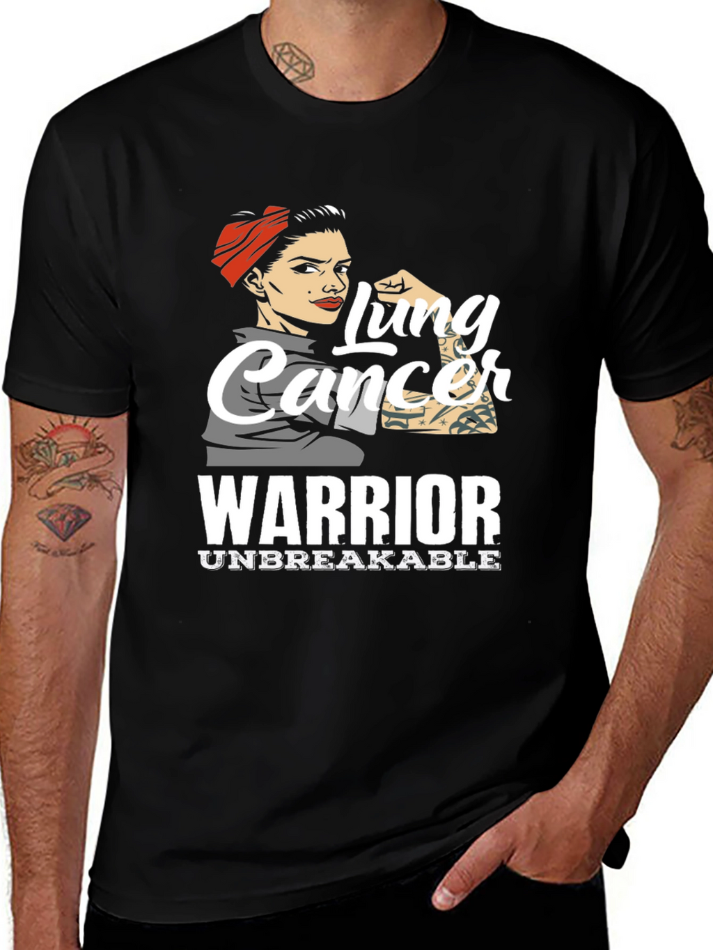 Lung Cancer Warrior T-Shirt - Unbreakable Strength