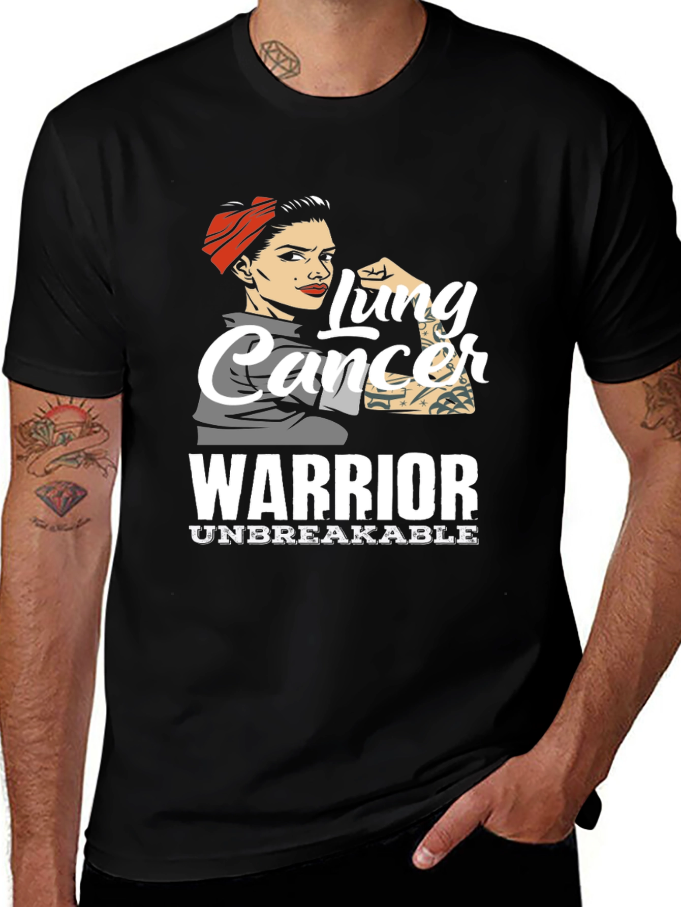 Lung Cancer Warrior T-Shirt - Unbreakable Strength