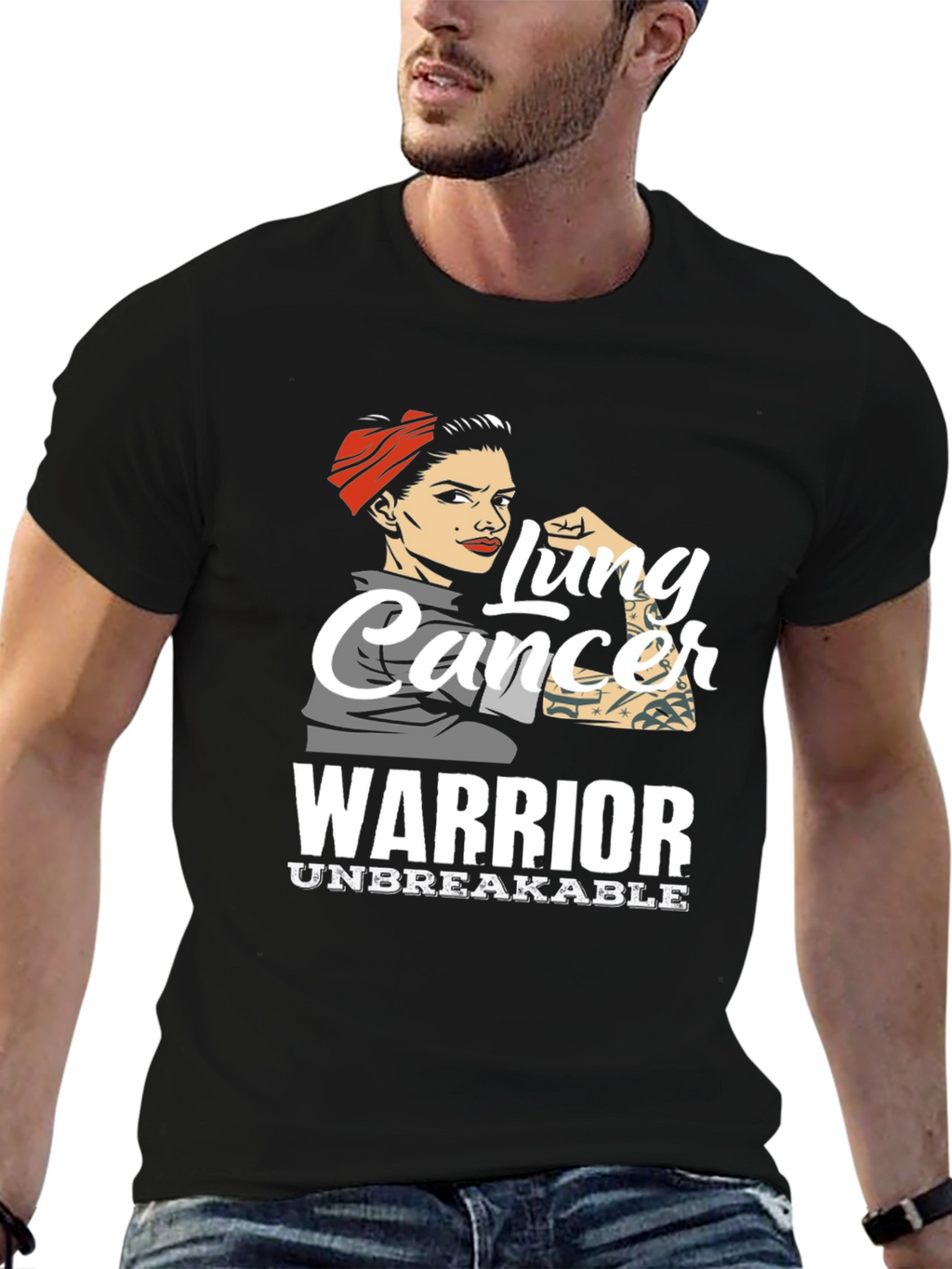 Lung Cancer Warrior T-Shirt - Unbreakable Strength