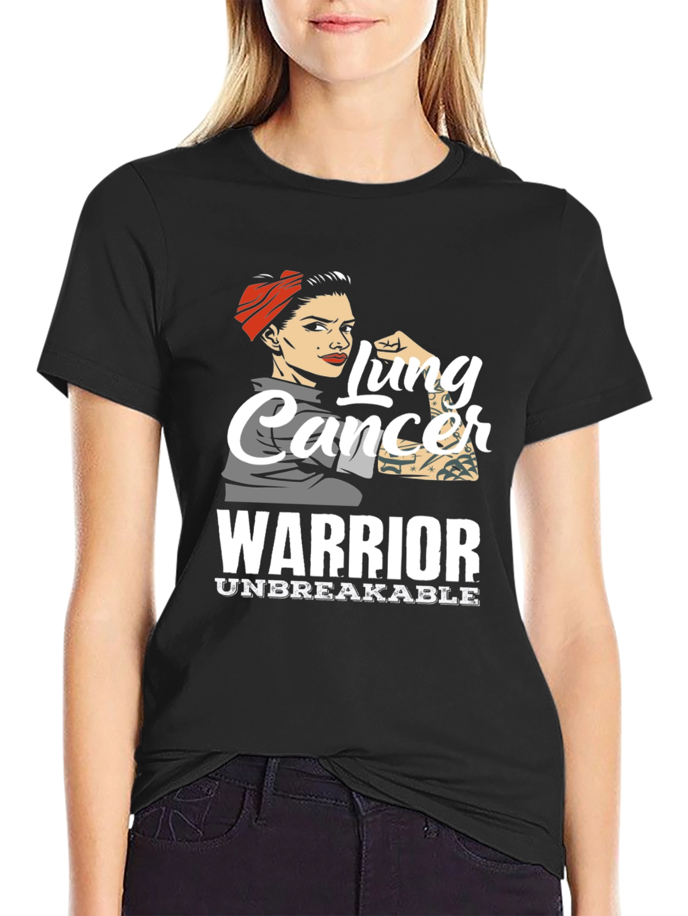 Lung Cancer Warrior T-Shirt - Unbreakable Strength