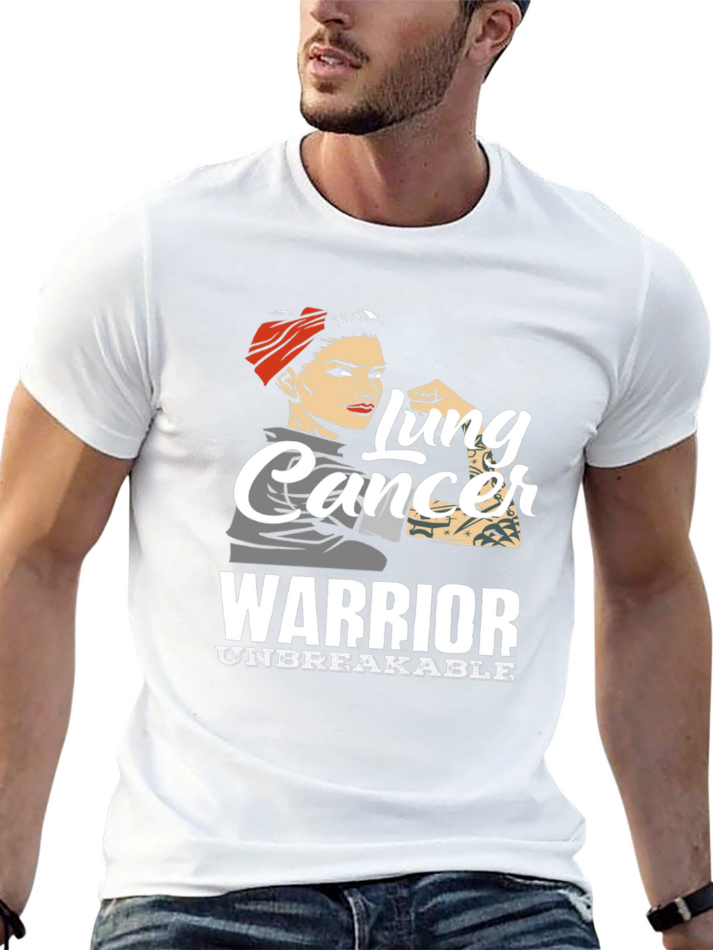Lung Cancer Warrior T-Shirt - Unbreakable Strength