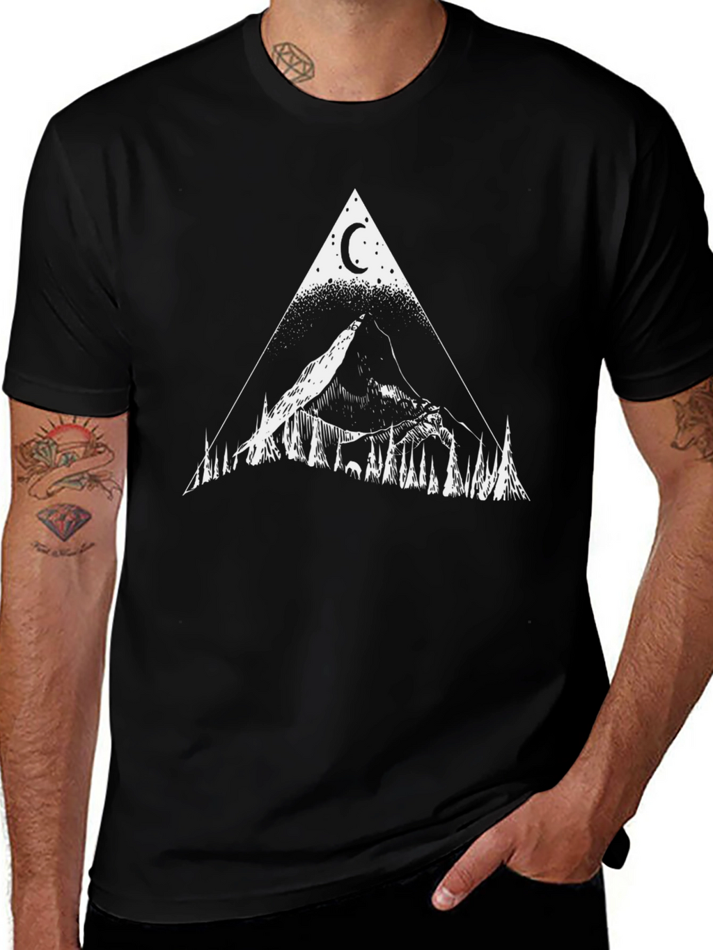 Mystic Mountain Triangle Graphic Tee