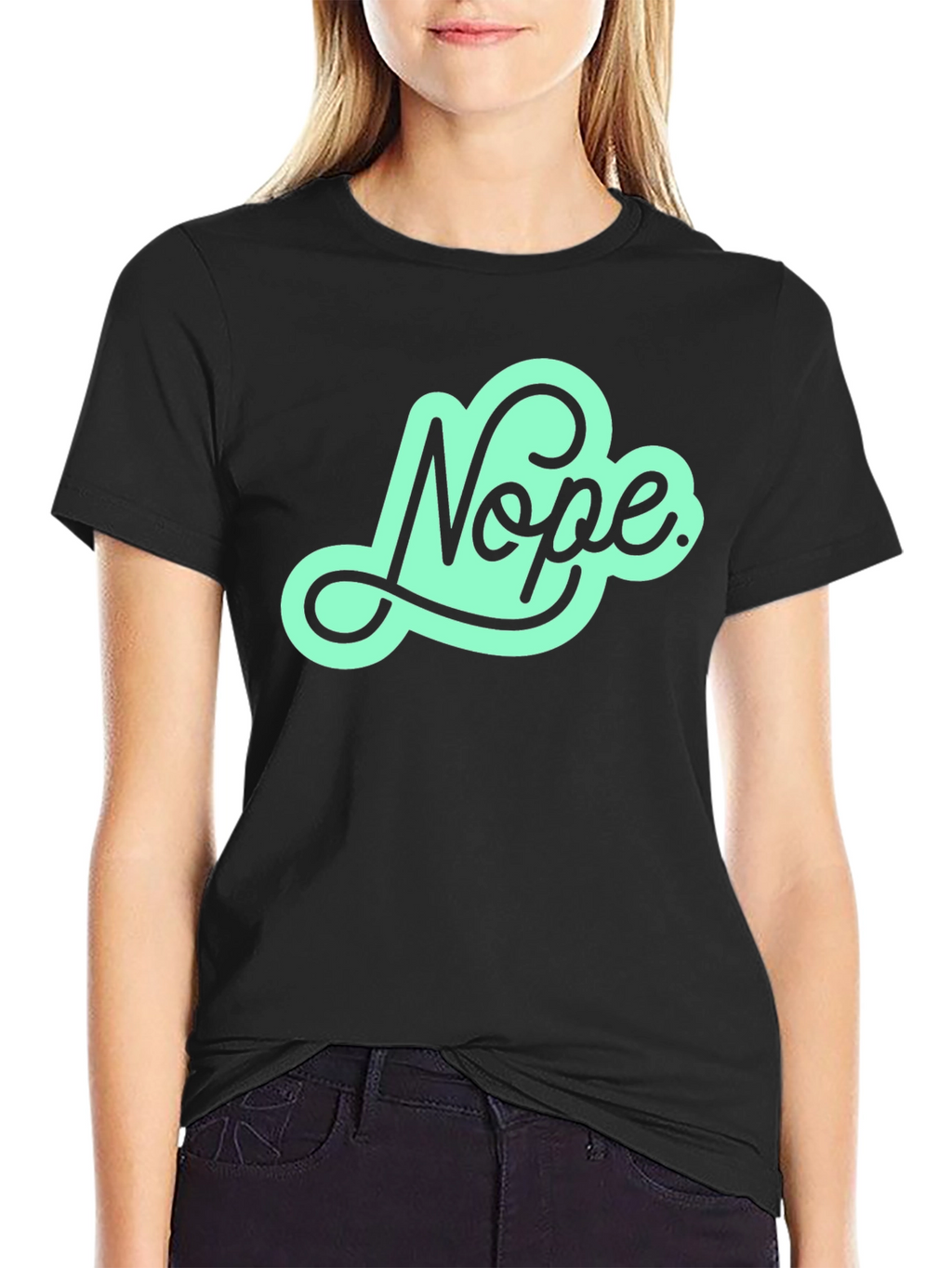 Nope Graphic Tee - Mens Black T-Shirt