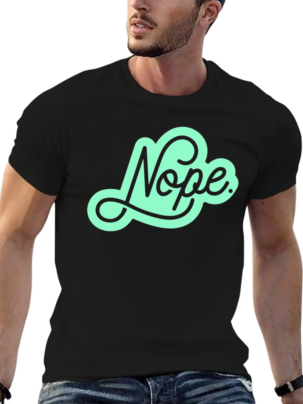 Nope Graphic Tee - Mens Black T-Shirt