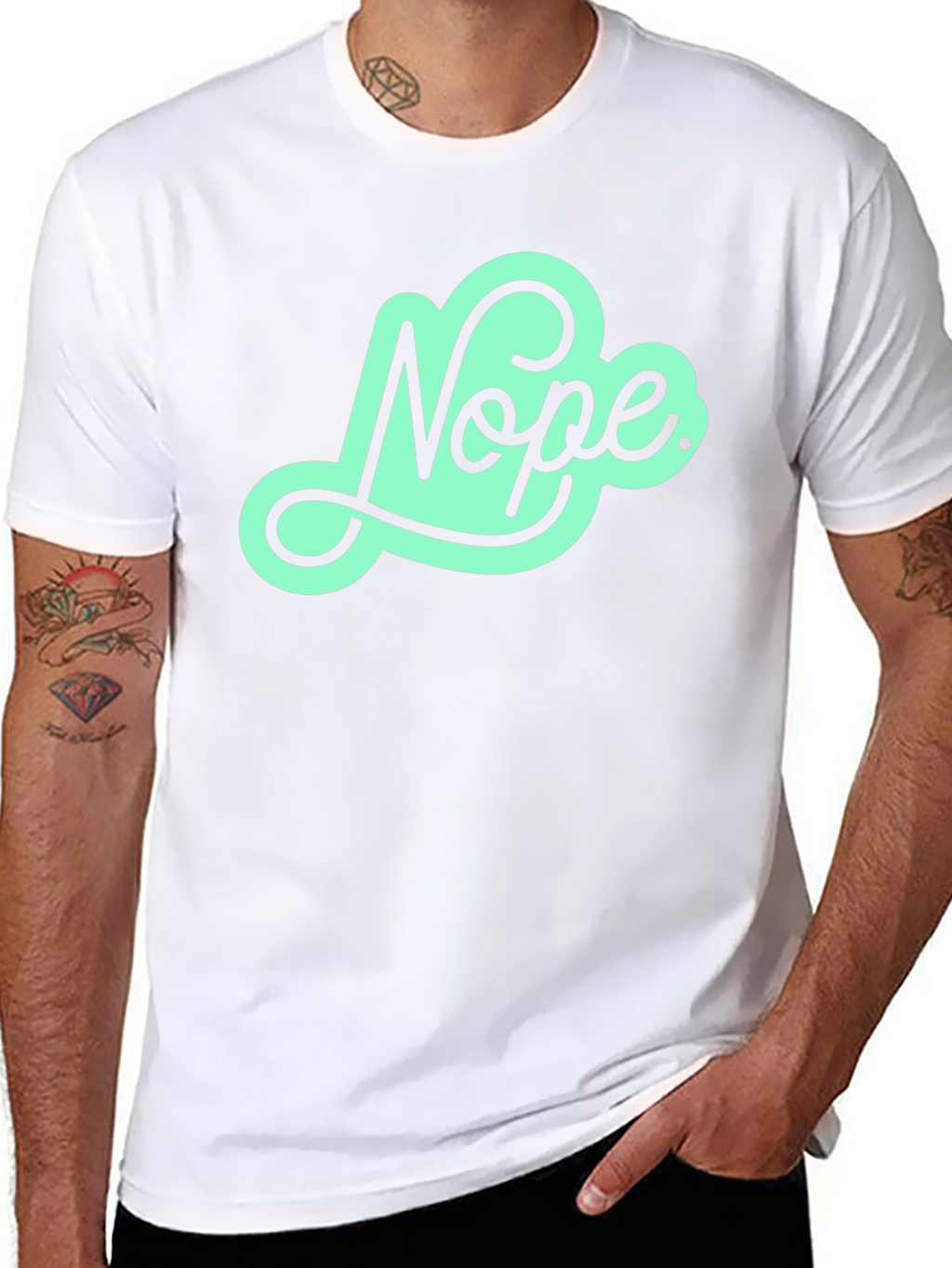Nope Graphic Tee - Mens Black T-Shirt