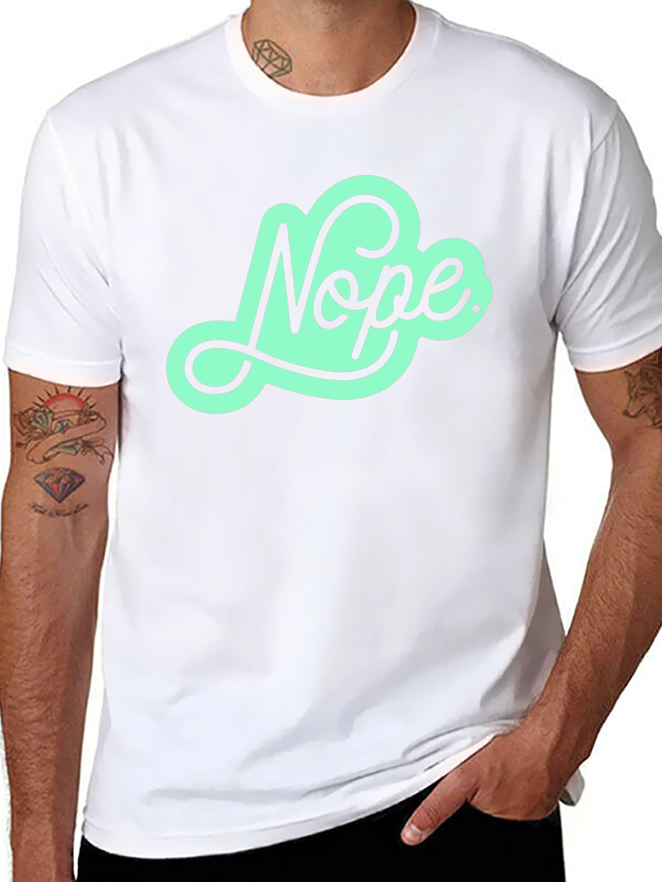Nope Graphic Tee - Mens Black T-Shirt