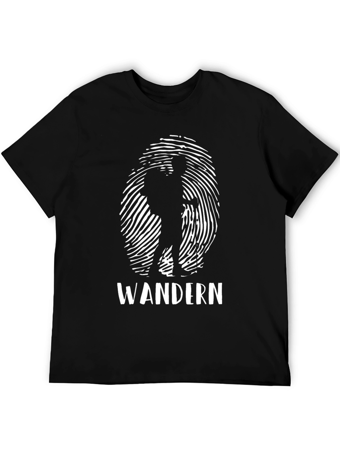 Wandern Hiking T-Shirt - Black Outdoor Adventure Tee