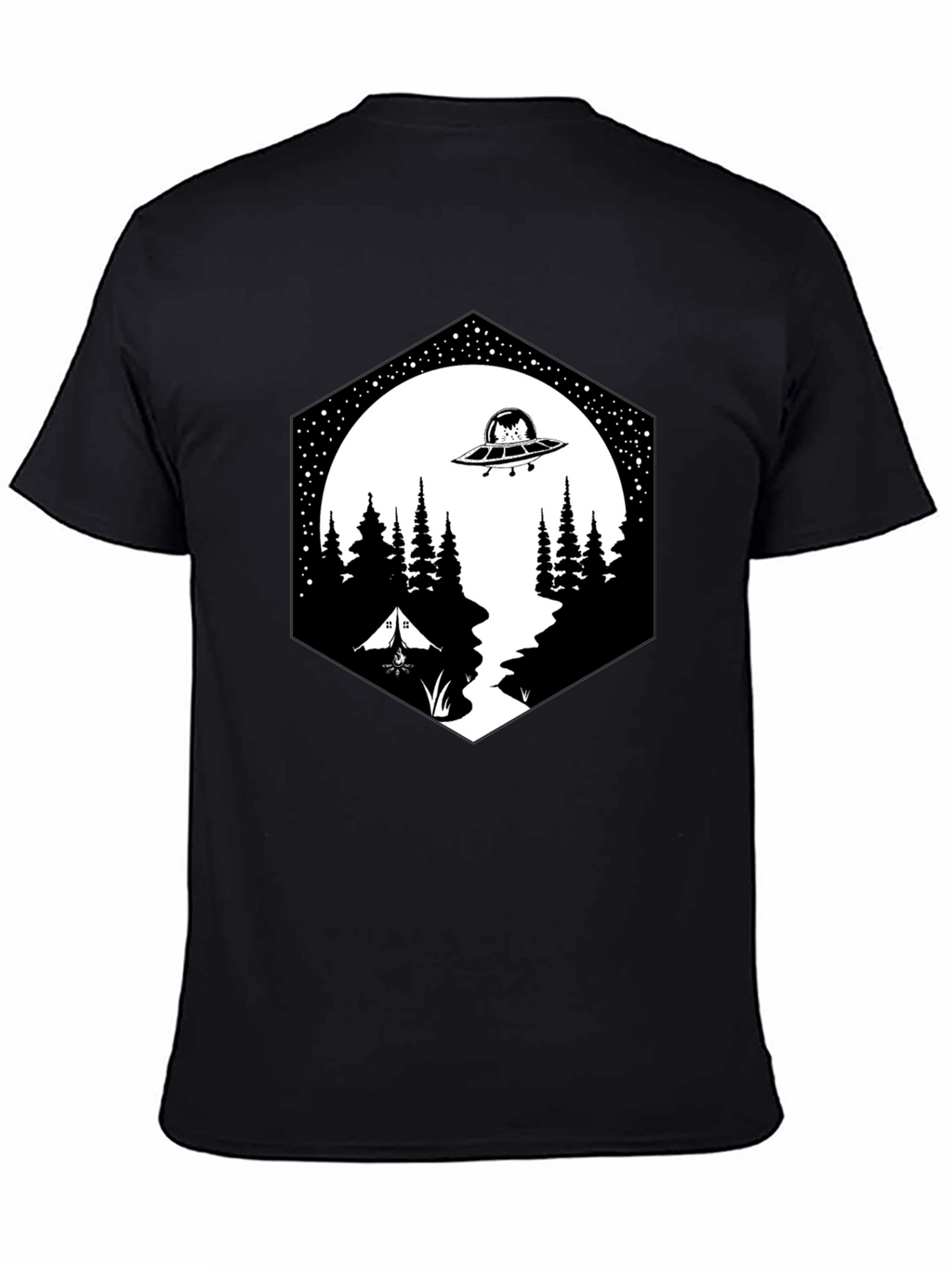 Alien Abduction Camping Graphic Tee