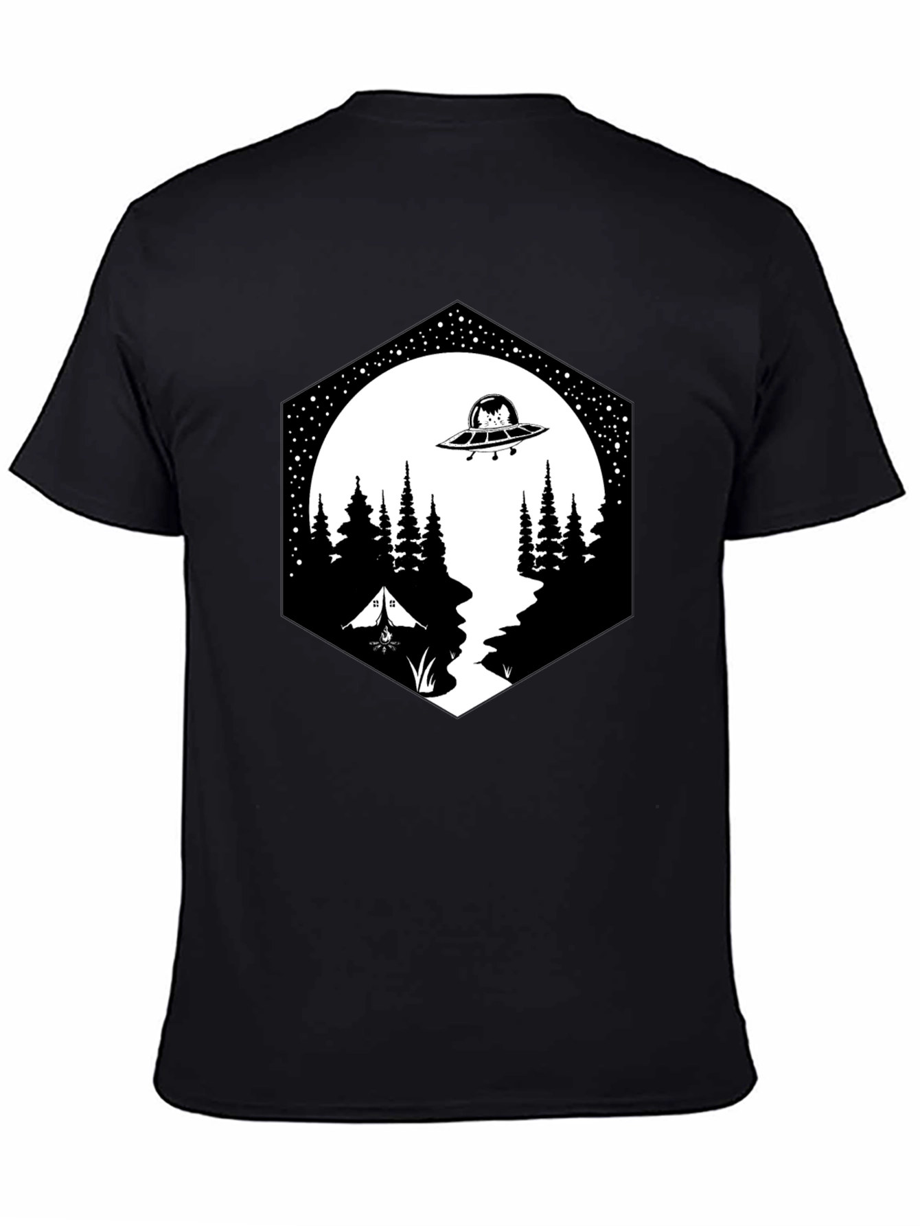 Alien Abduction Camping Graphic Tee