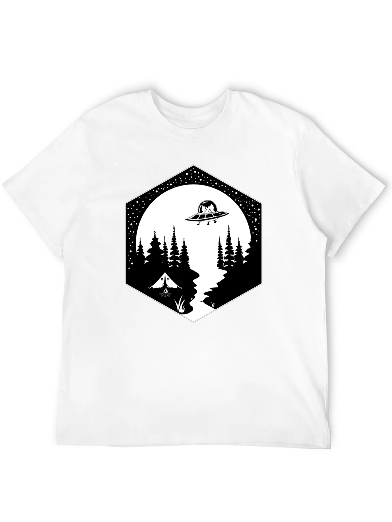 Alien Abduction Camping Graphic Tee