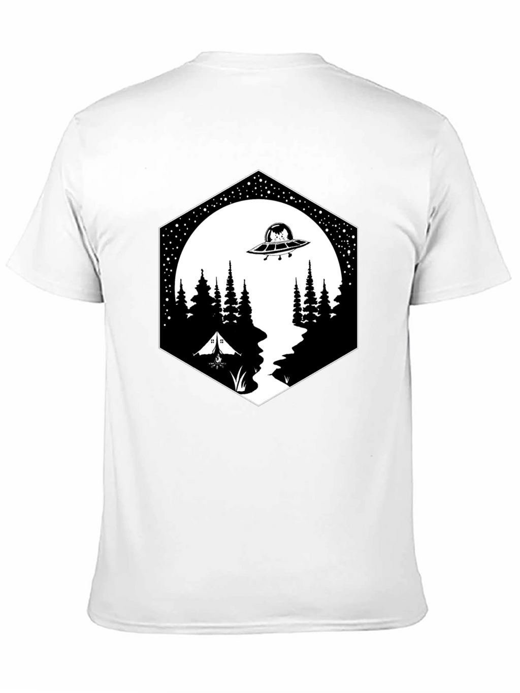 Alien Abduction Camping Graphic Tee