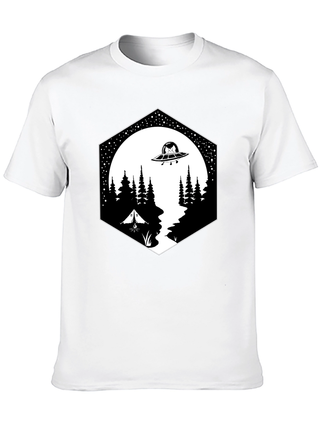 Alien Abduction Camping Graphic Tee