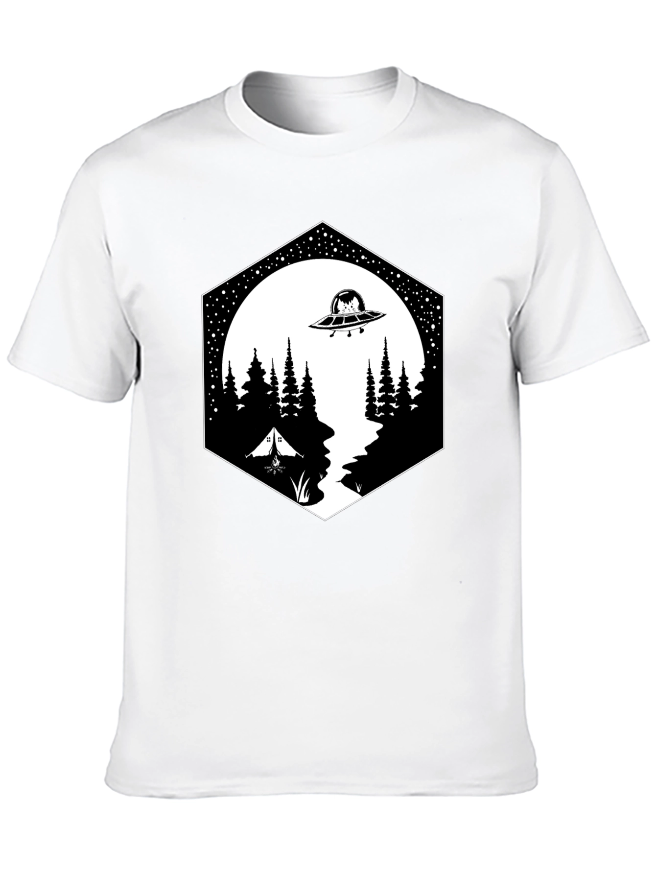 Alien Abduction Camping Graphic Tee