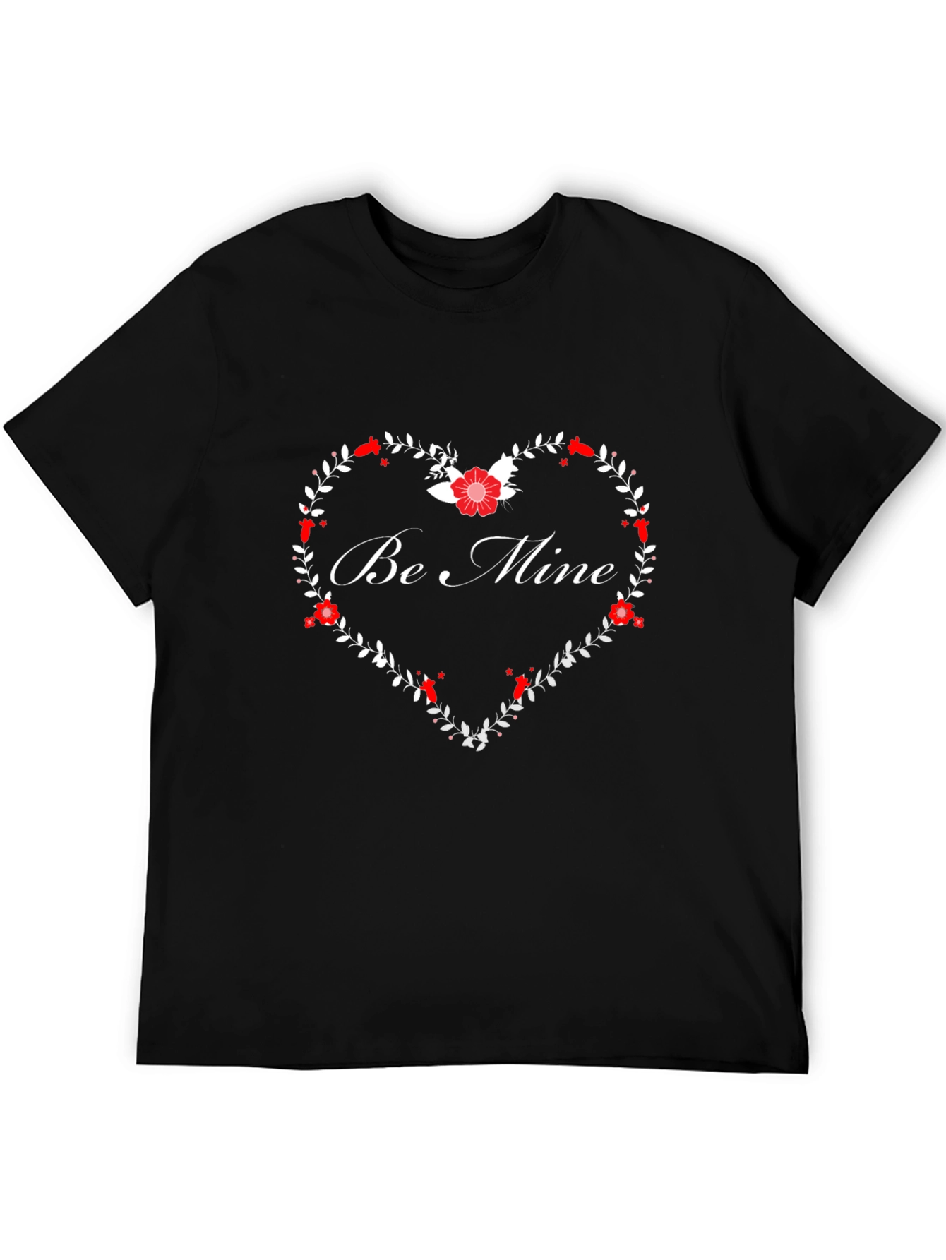 Be Mine Floral Heart Graphic Tee - Valentines Day Shirt