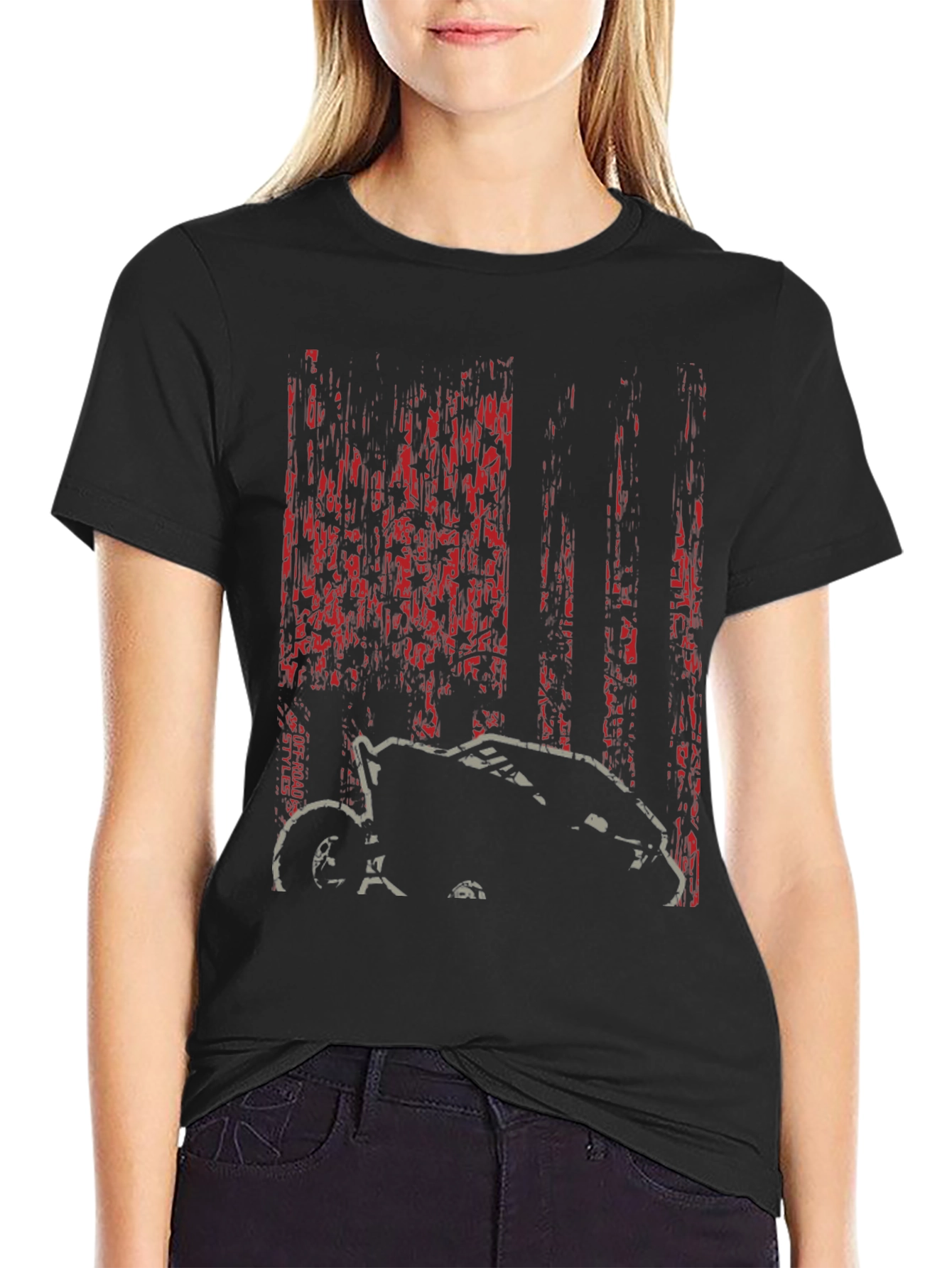 Off-Road Styles Black Graphic T-Shirt