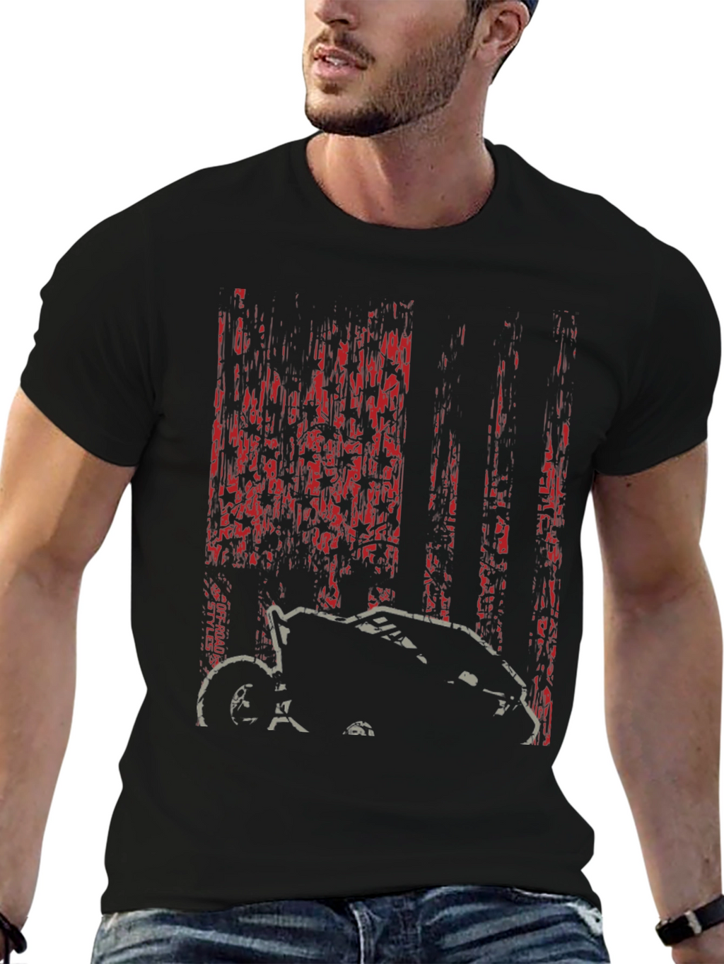 Off-Road Styles Black Graphic T-Shirt