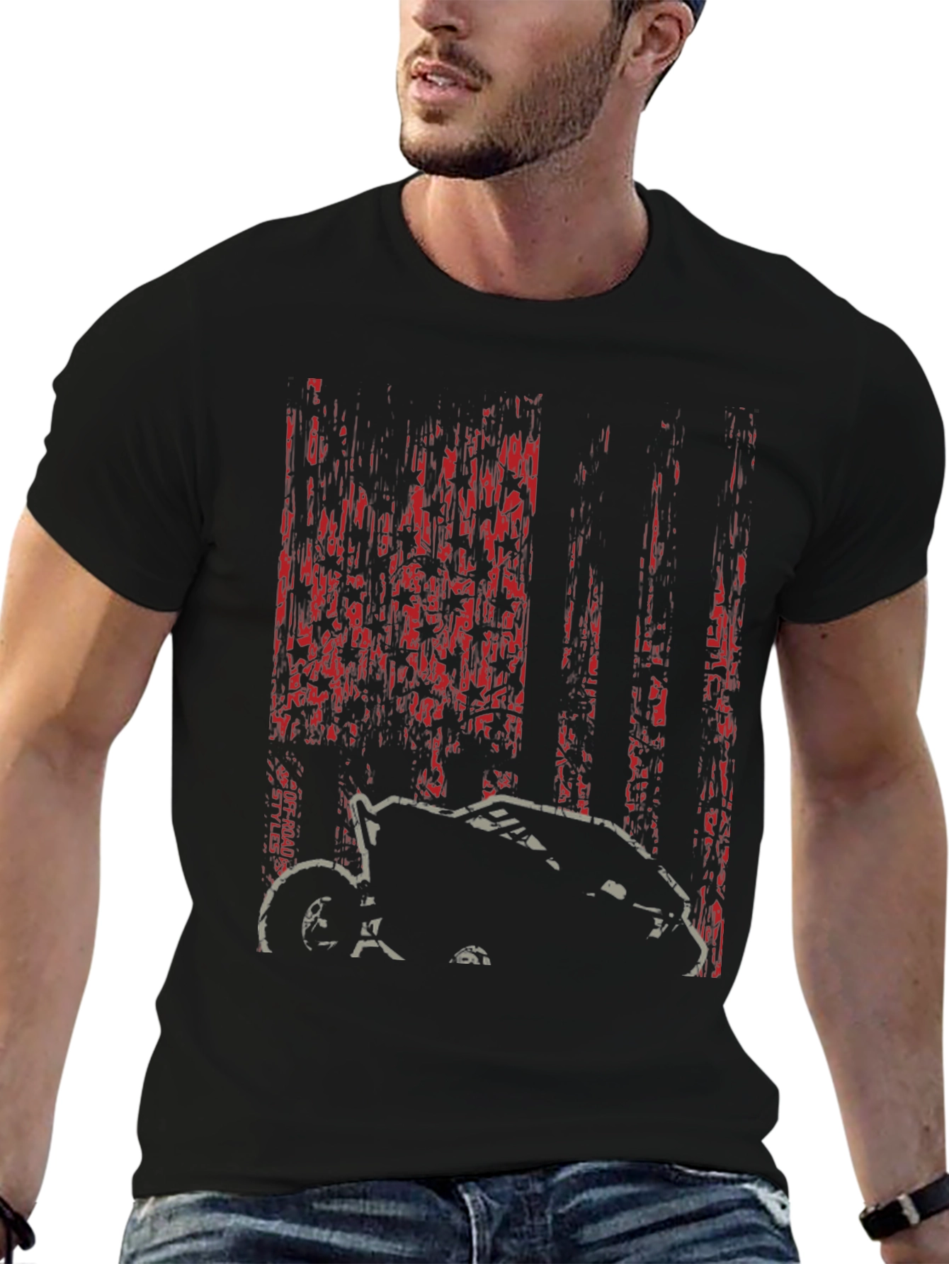 Off-Road Styles Black Graphic T-Shirt