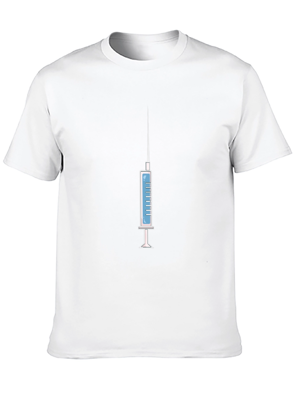 Syringe Graphic Tee - Novelty Design Black Cotton Shirt