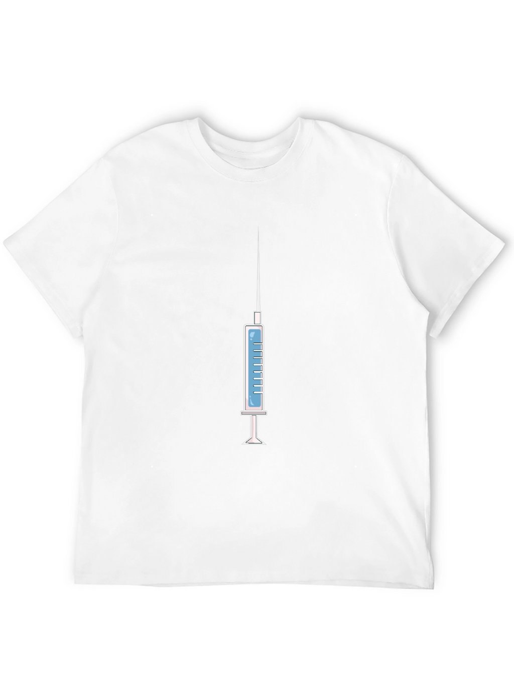Syringe Graphic Tee - Novelty Design Black Cotton Shirt