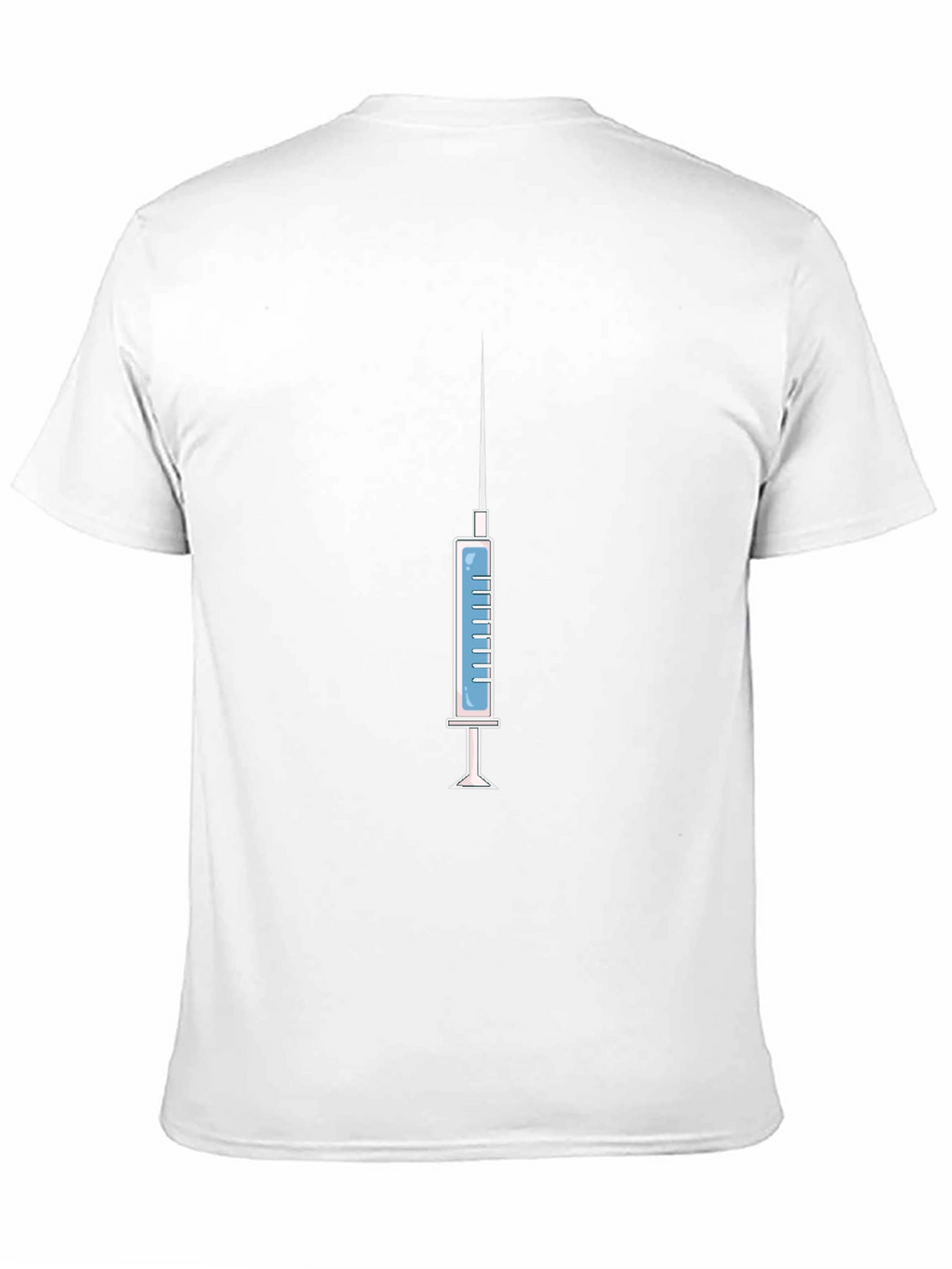 Syringe Graphic Tee - Novelty Design Black Cotton Shirt