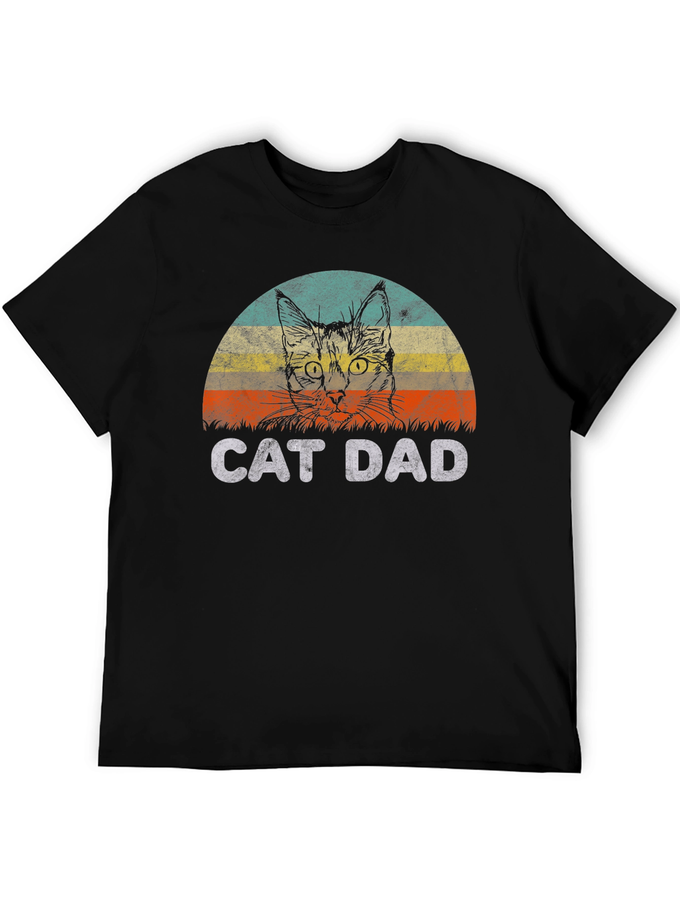 Cat Dad Graphic T-Shirt - Vintage Style