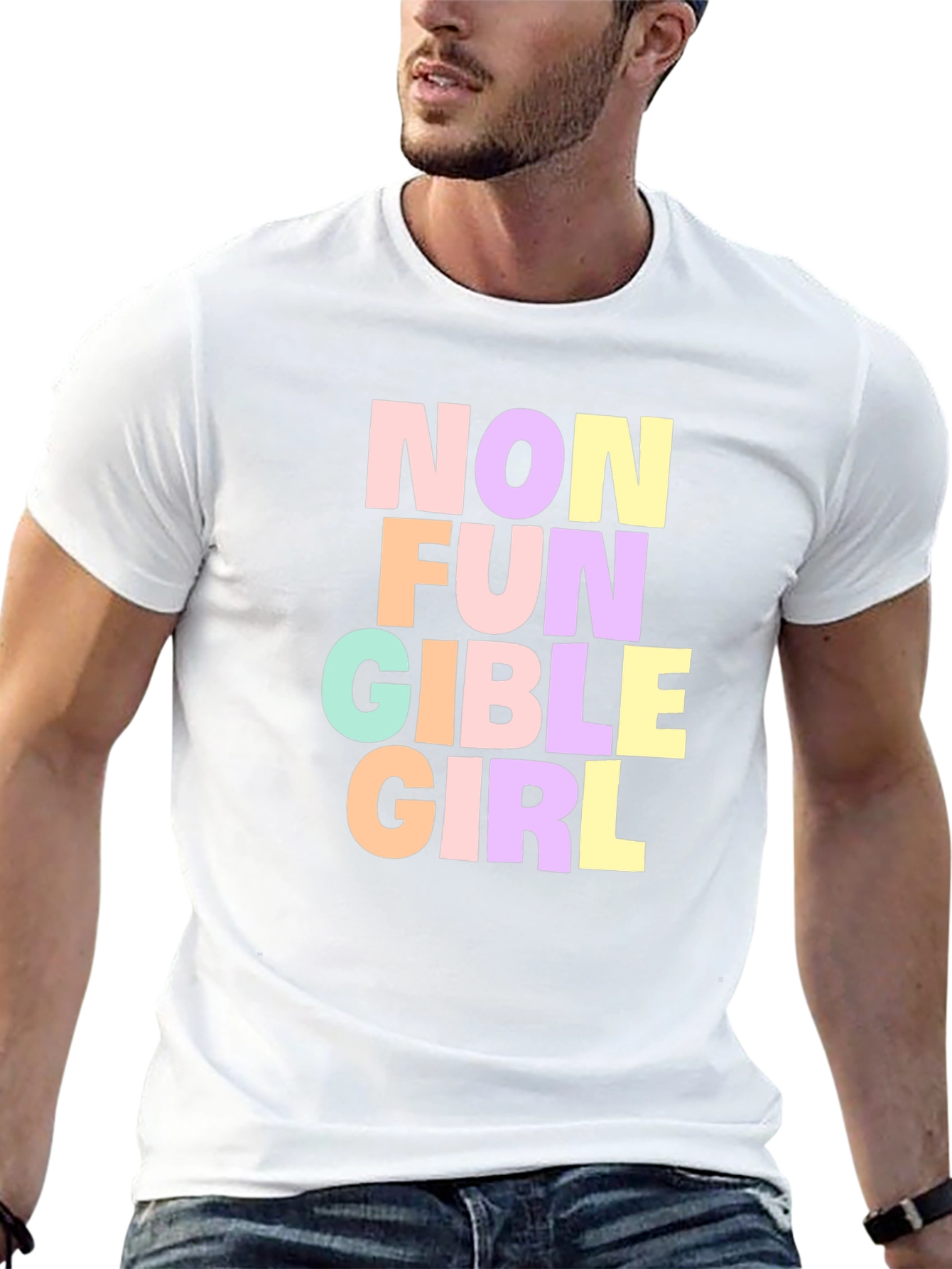 Non Fungible Girl T-Shirt - Black Graphic Tee