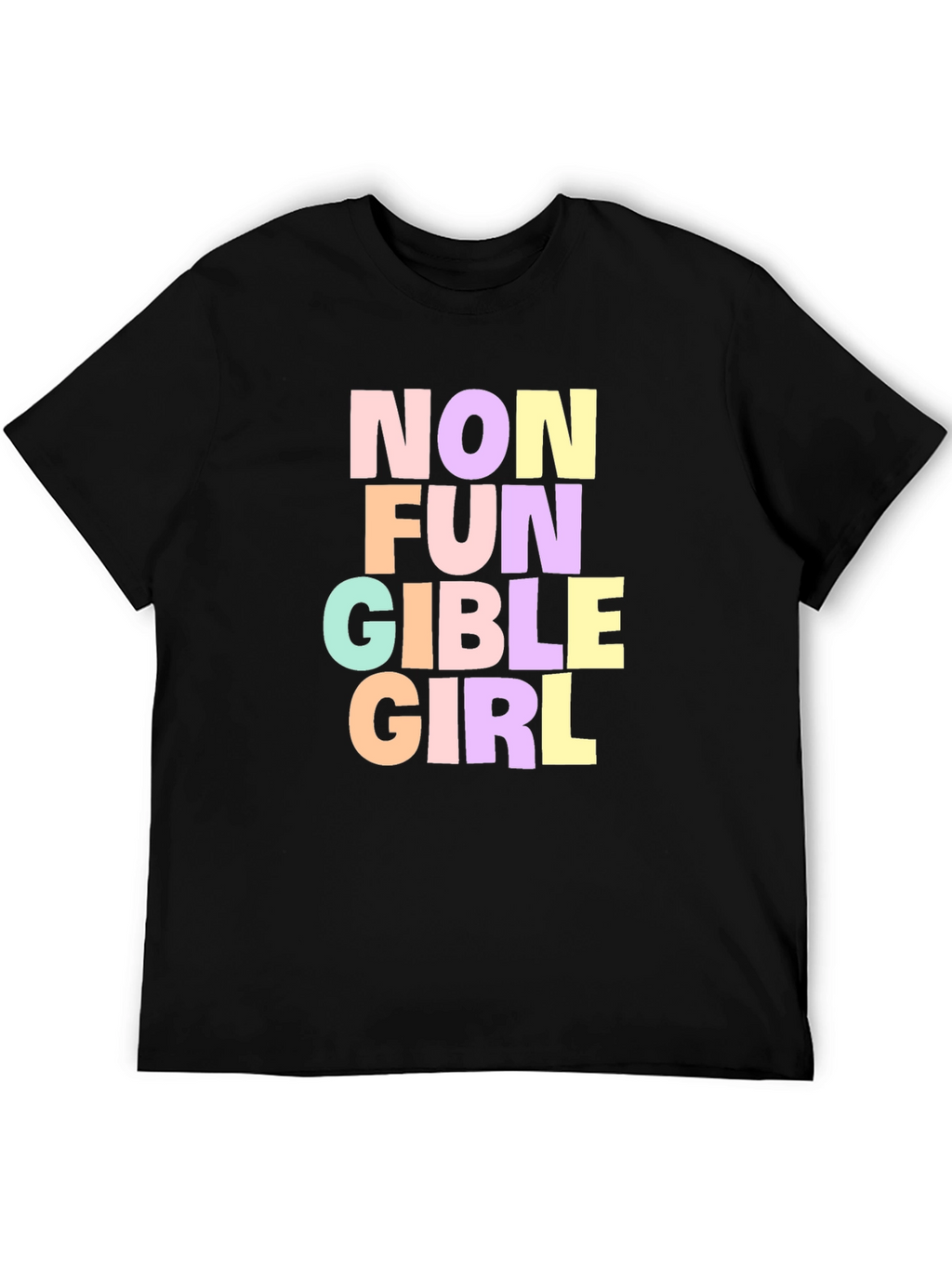 Non Fungible Girl T-Shirt - Black Graphic Tee