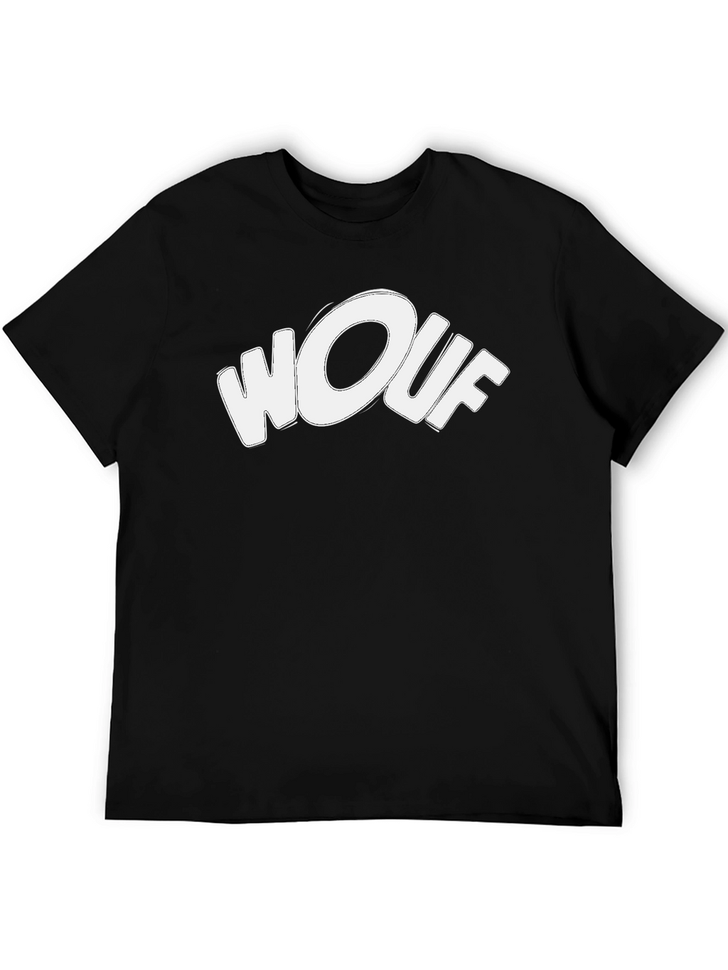 Wouf Graphic Tee - Stylish Black Cotton T-Shirt