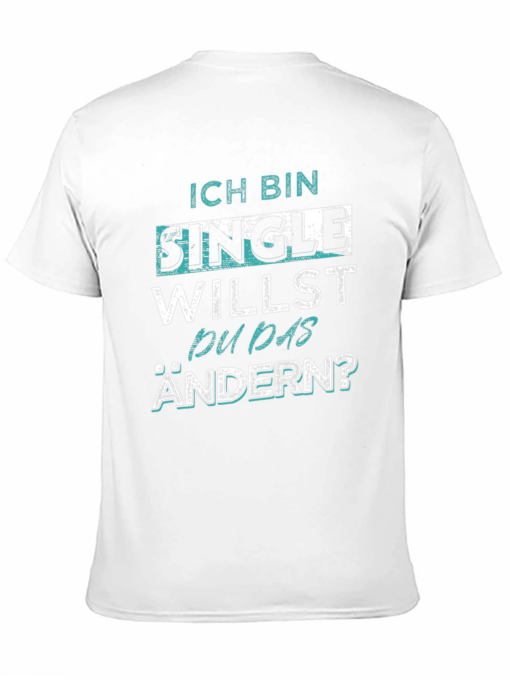 Ich Bin Single Mens Black Graphic T-Shirt