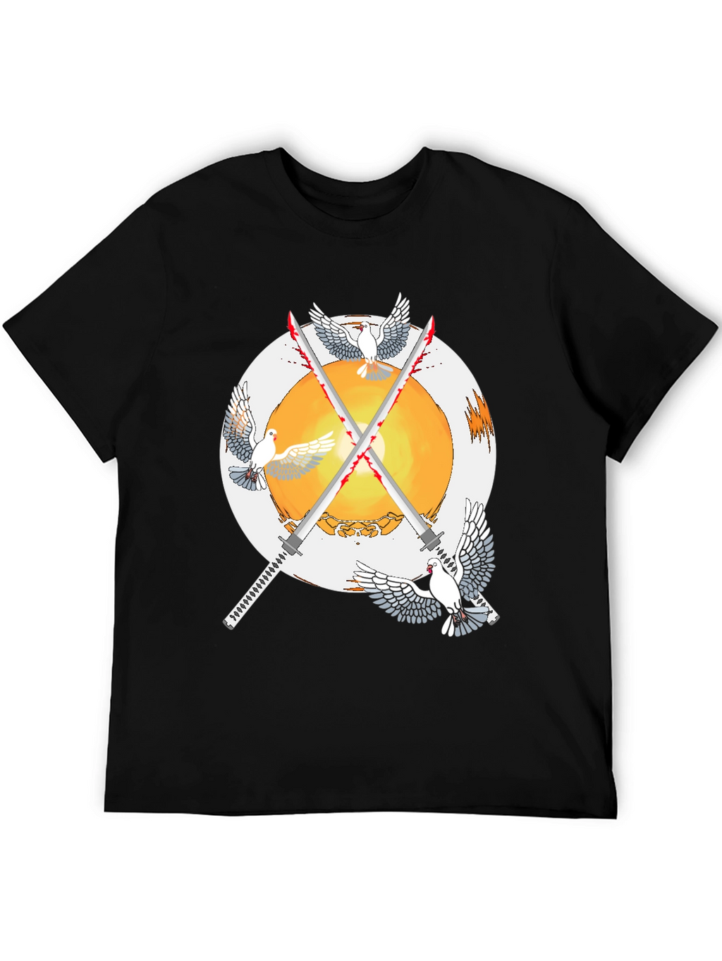 Doves and Swords Graphic T-Shirt