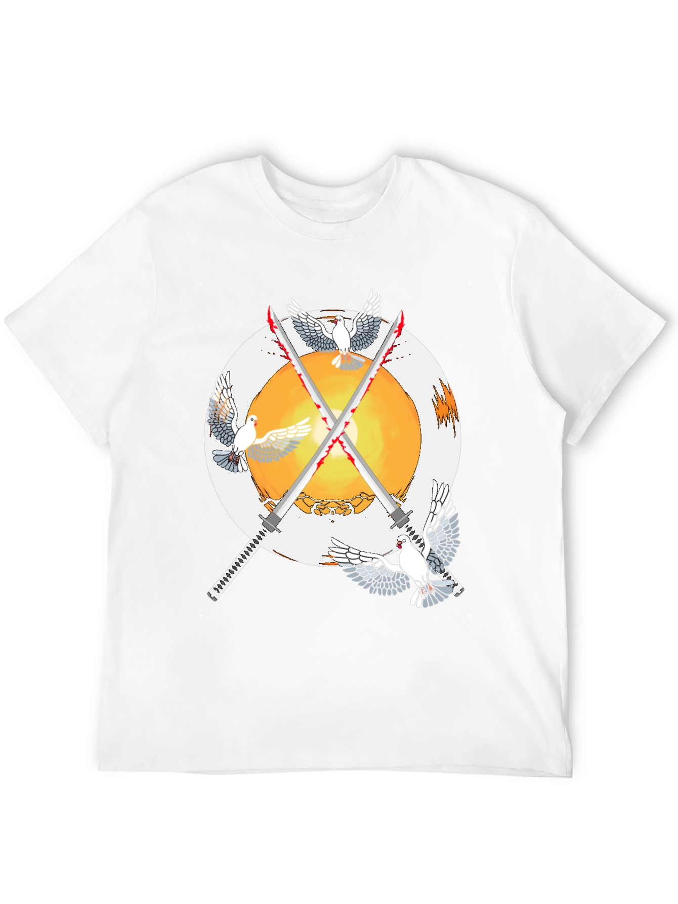 Doves and Swords Graphic T-Shirt