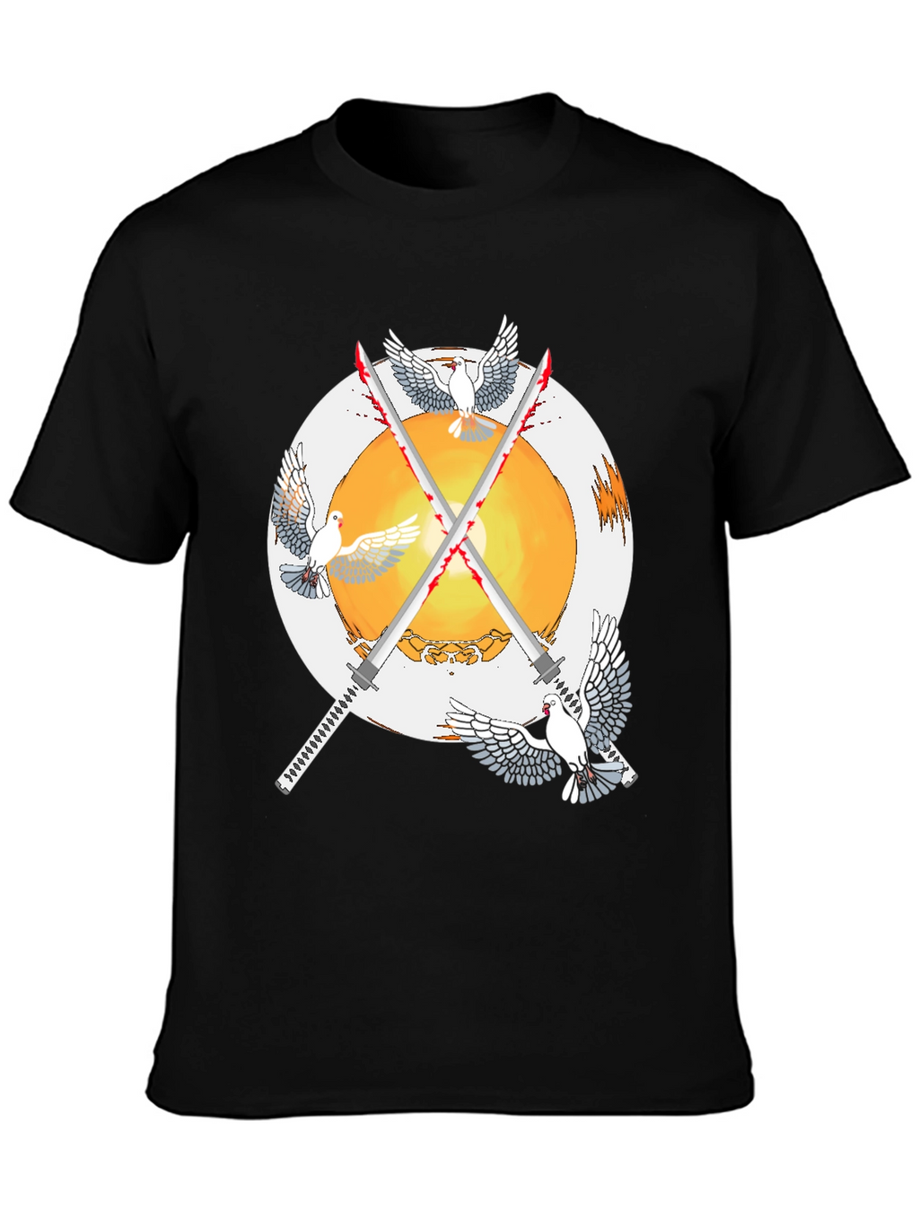 Doves and Swords Graphic T-Shirt