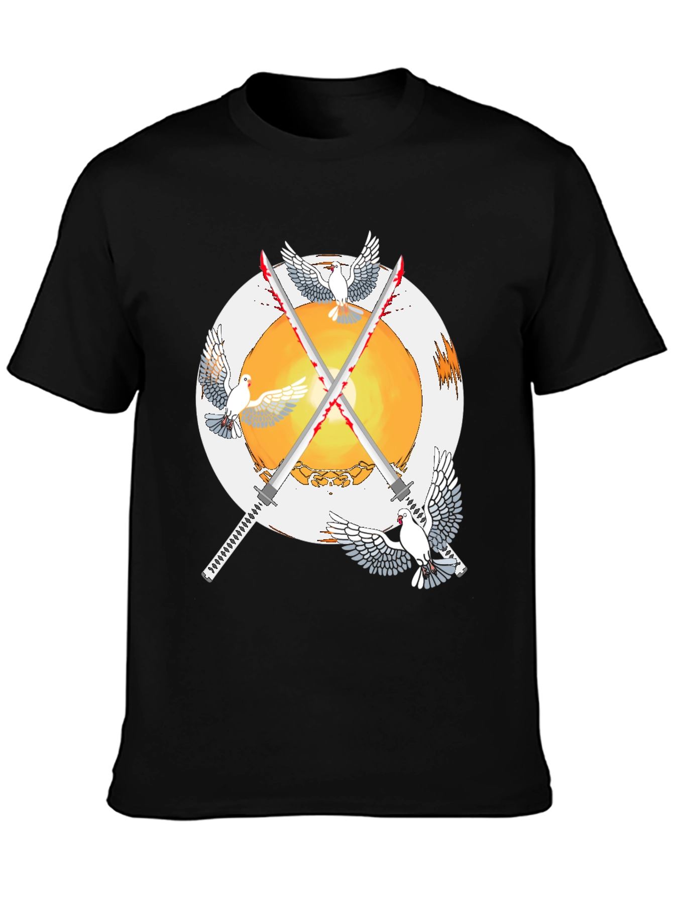 Doves and Swords Graphic T-Shirt